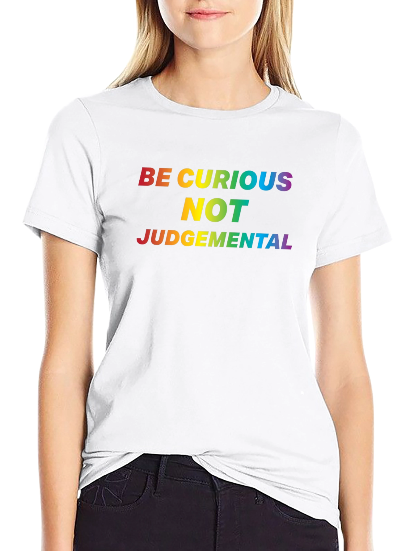 Be Curious Rainbow Graphic Tee