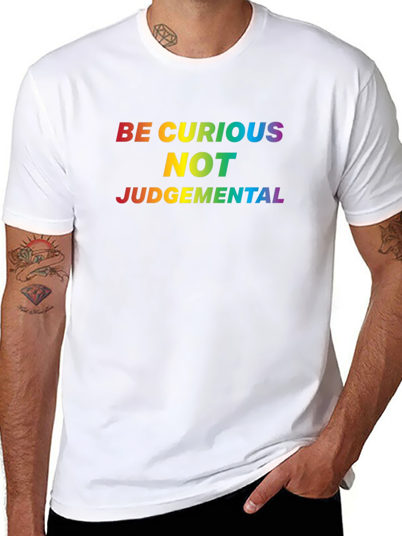 Be Curious Rainbow Graphic Tee