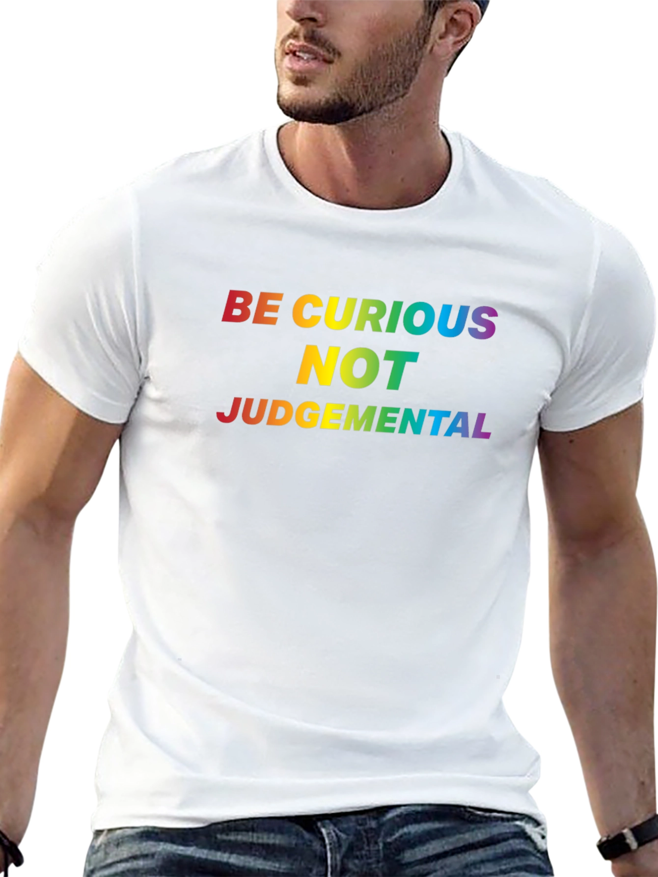 Be Curious Rainbow Graphic Tee