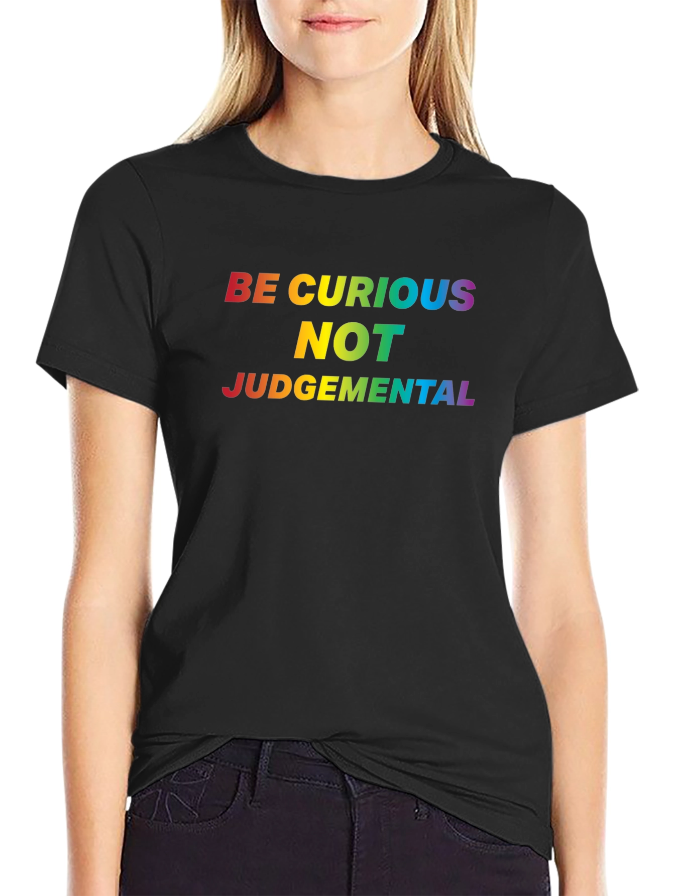 Be Curious Rainbow Graphic Tee