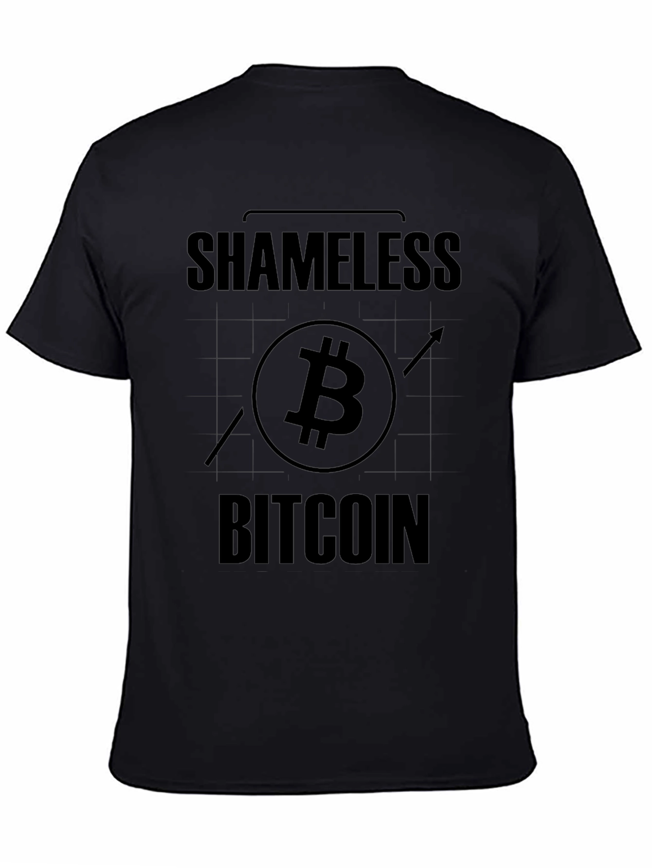 Shameless Bitcoin Black T-Shirt Crypto Currency Tee