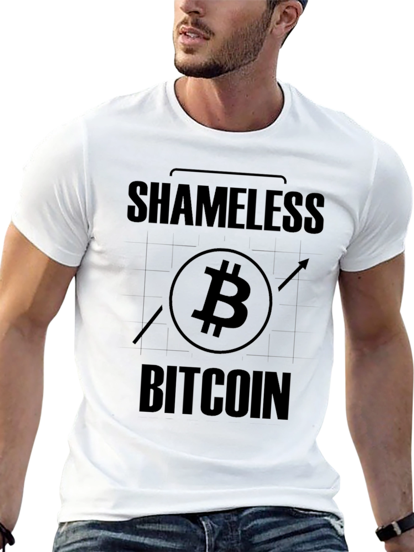 Shameless Bitcoin Black T-Shirt Crypto Currency Tee