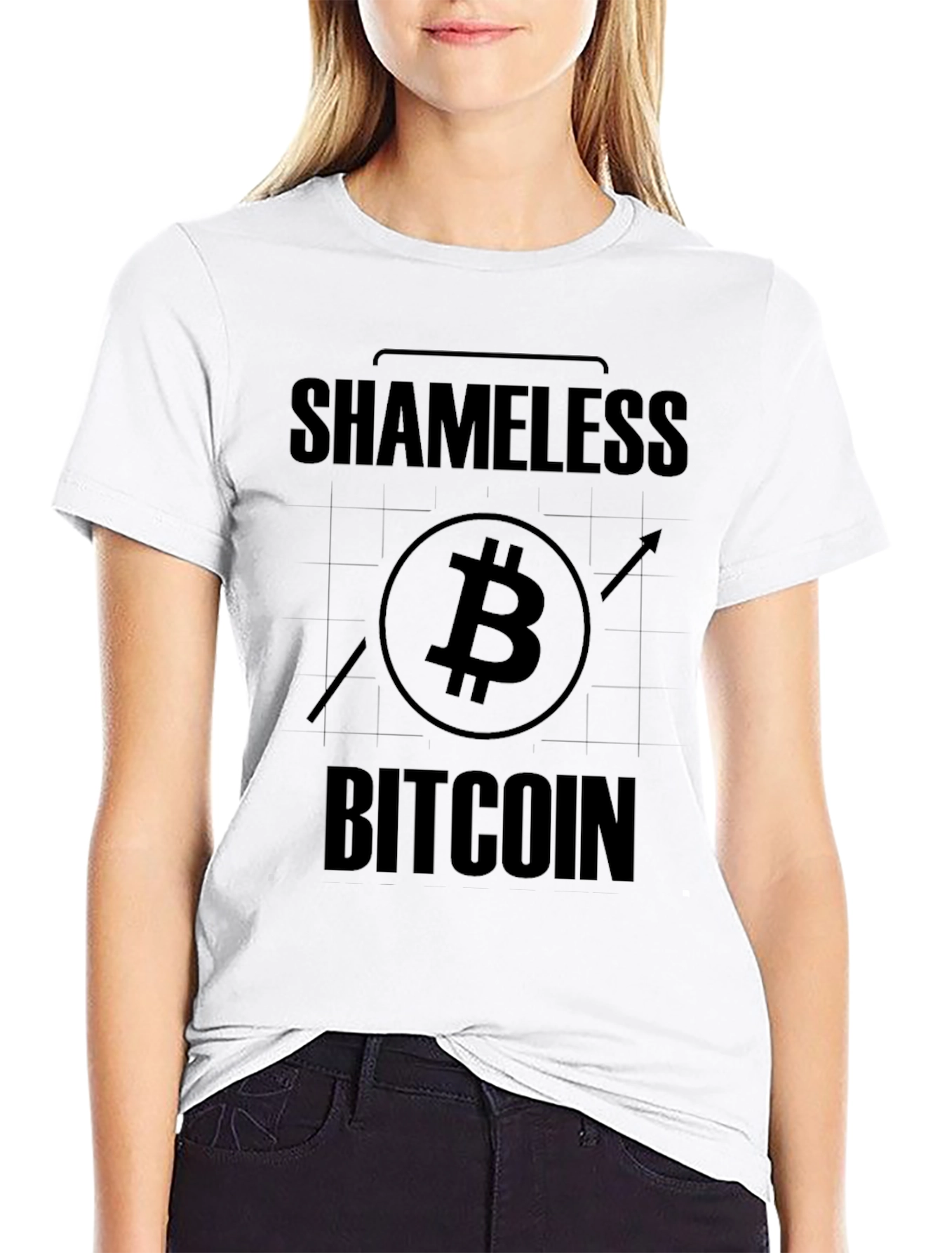 Shameless Bitcoin Black T-Shirt Crypto Currency Tee