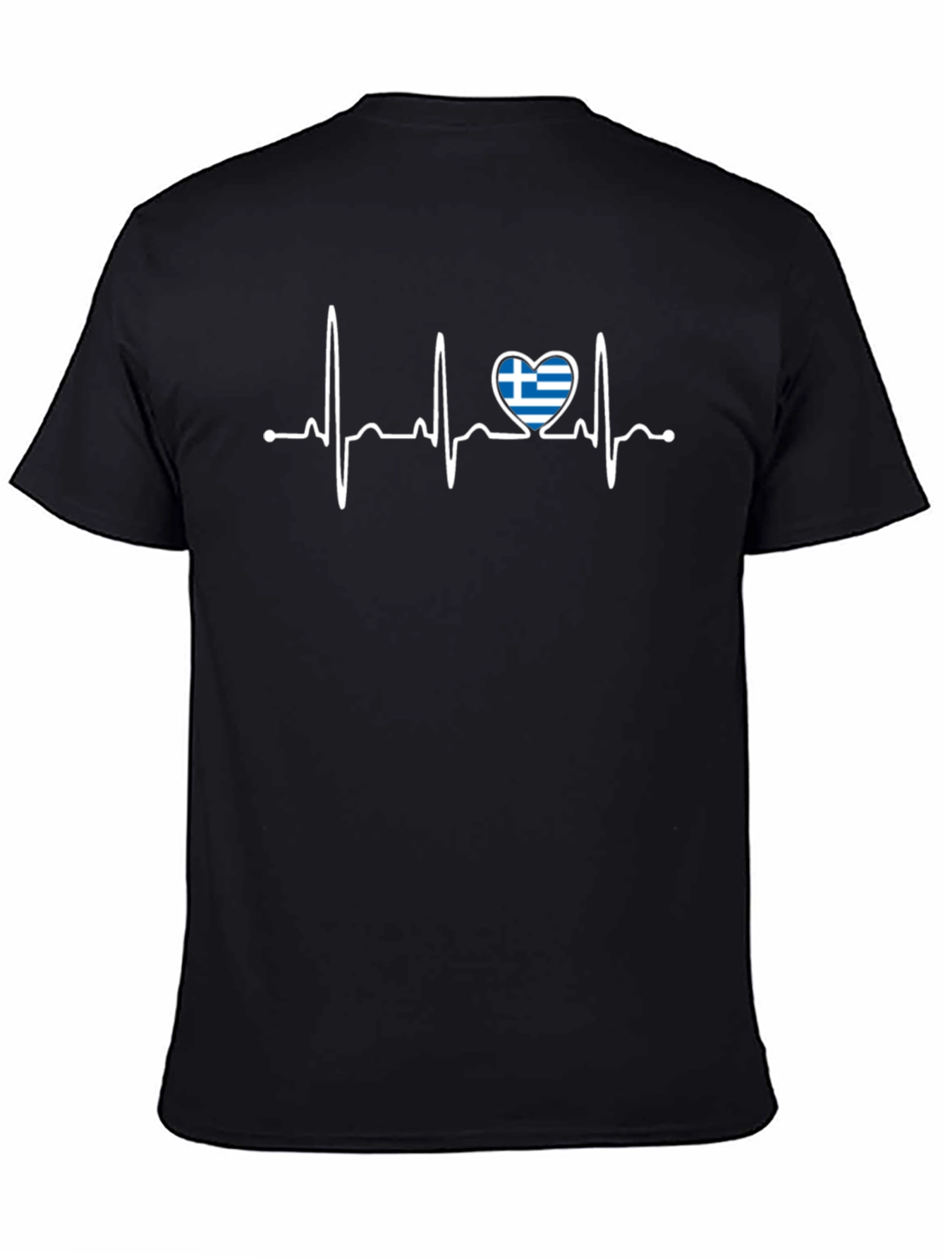 Greek Heartbeat Flag T-Shirt