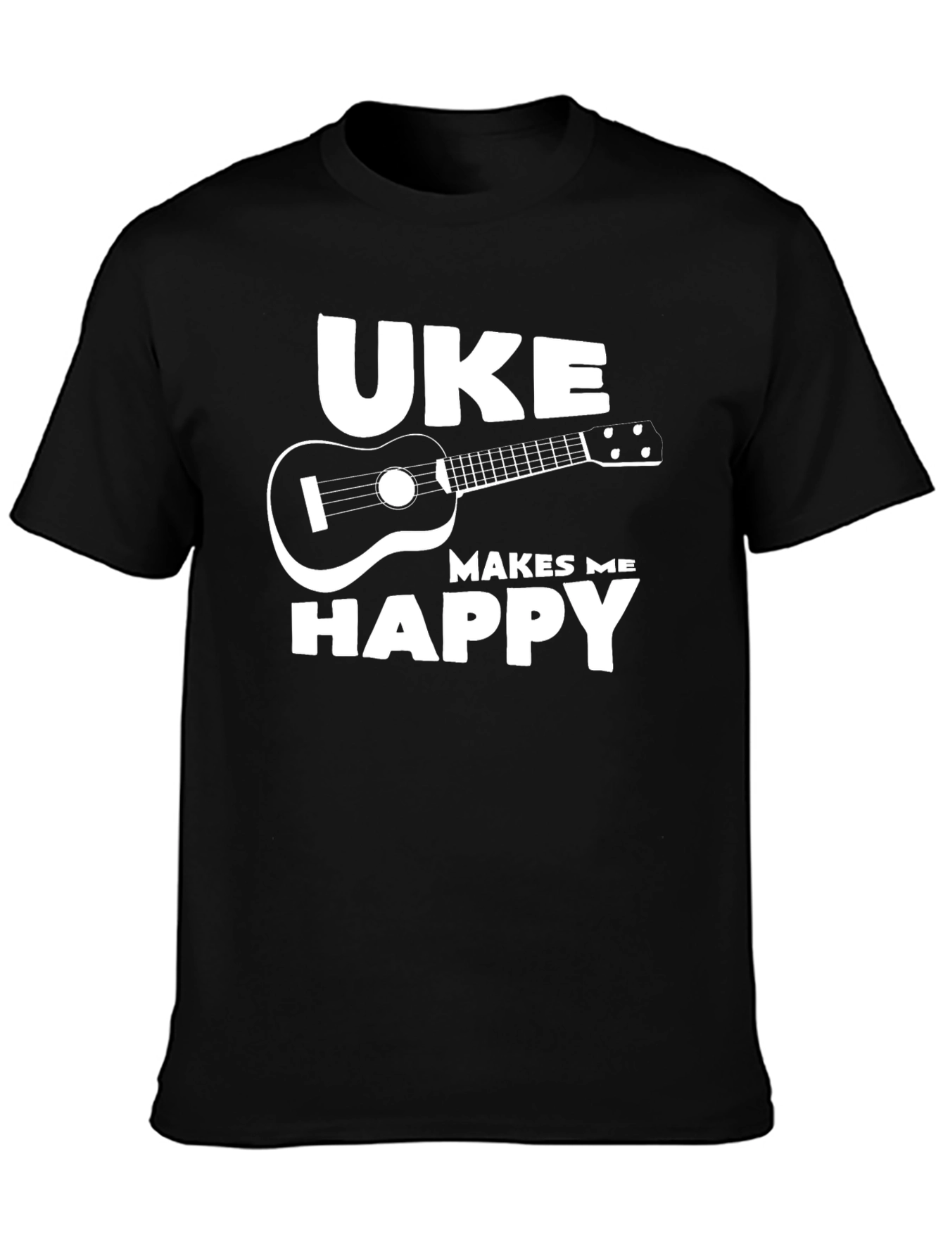 Uke Makes Me Happy T-Shirt Ukulele Tee