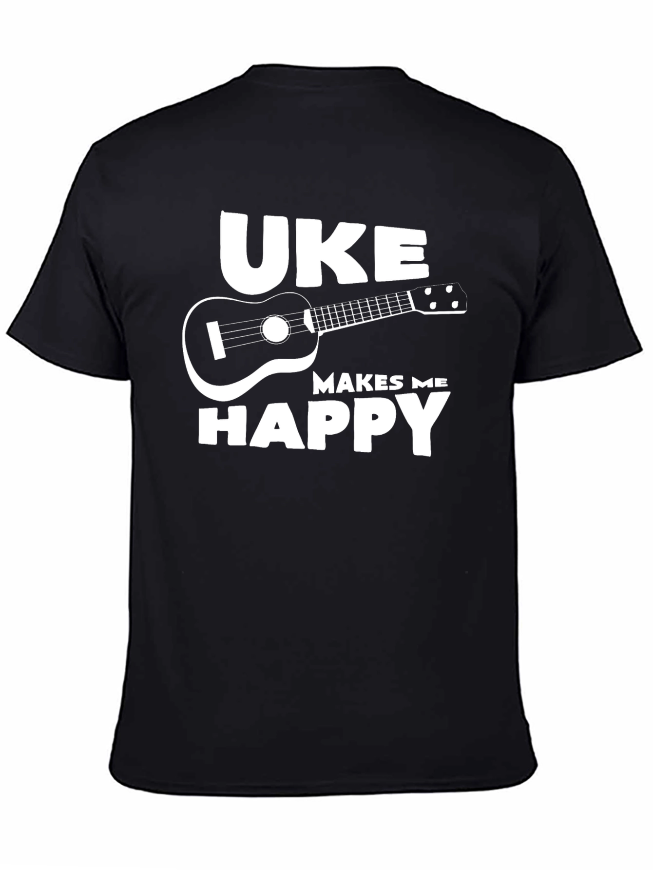 Uke Makes Me Happy T-Shirt Ukulele Tee