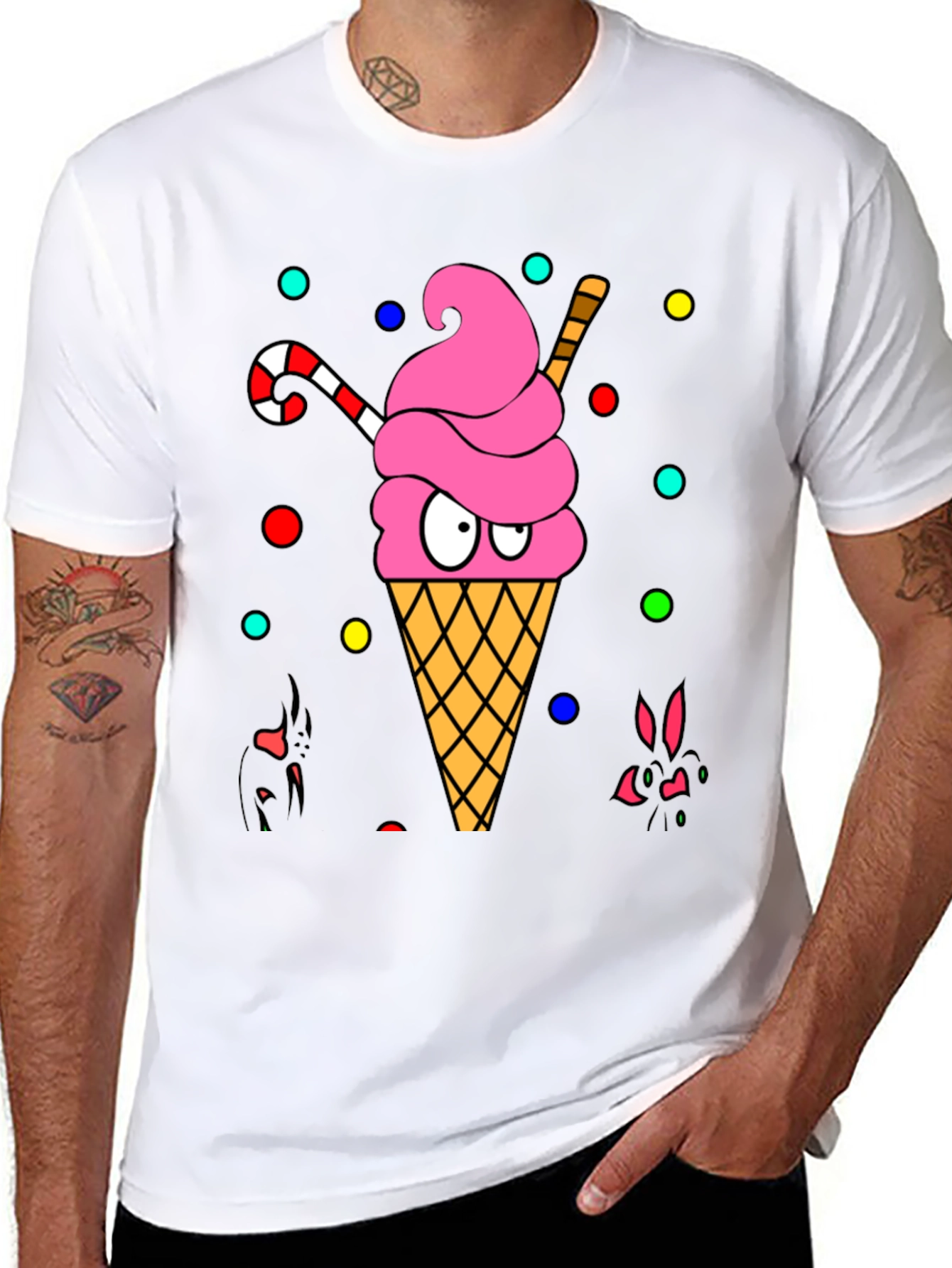 Ice Cream Cone Graphic T-Shirt