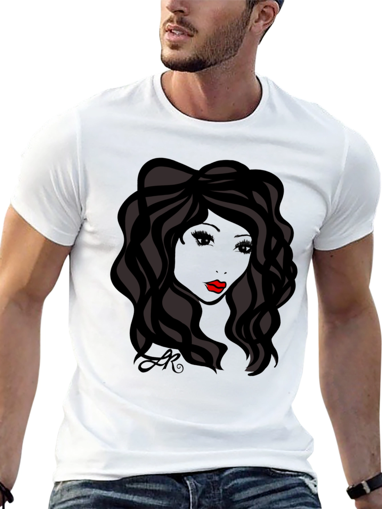 Silhouette Woman Graphic Tee - Stylish Black T-Shirt