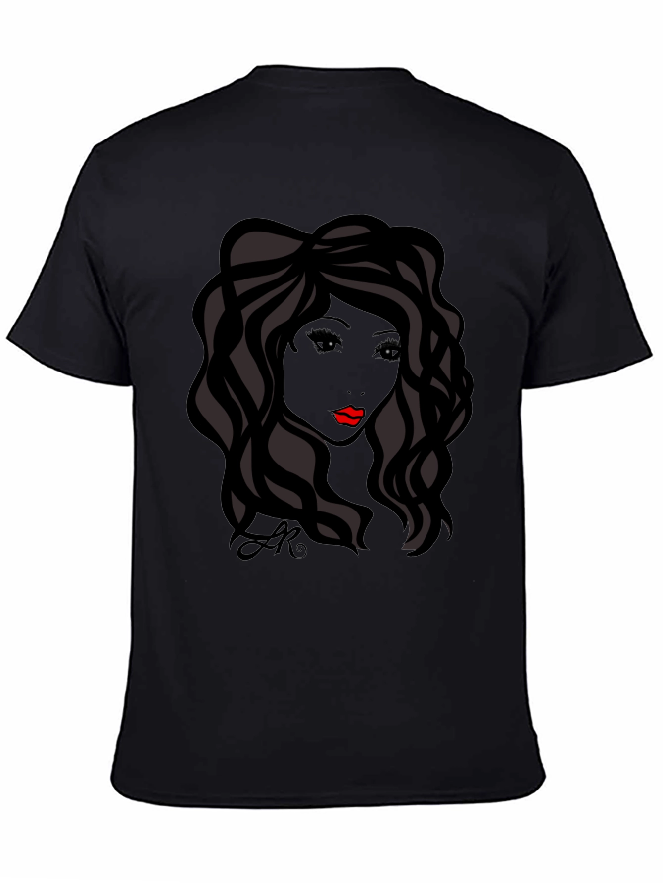 Silhouette Woman Graphic Tee - Stylish Black T-Shirt