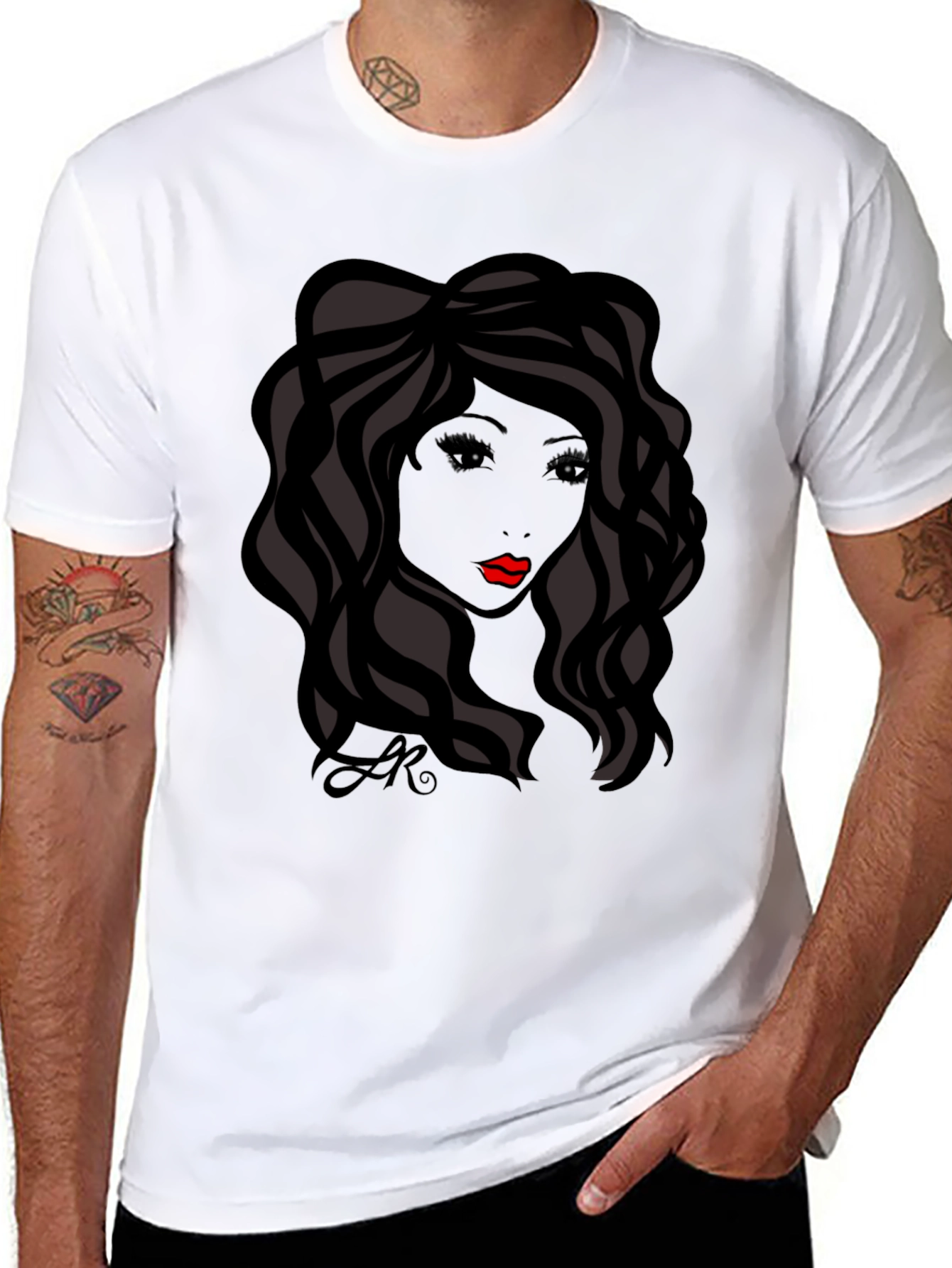 Silhouette Woman Graphic Tee - Stylish Black T-Shirt