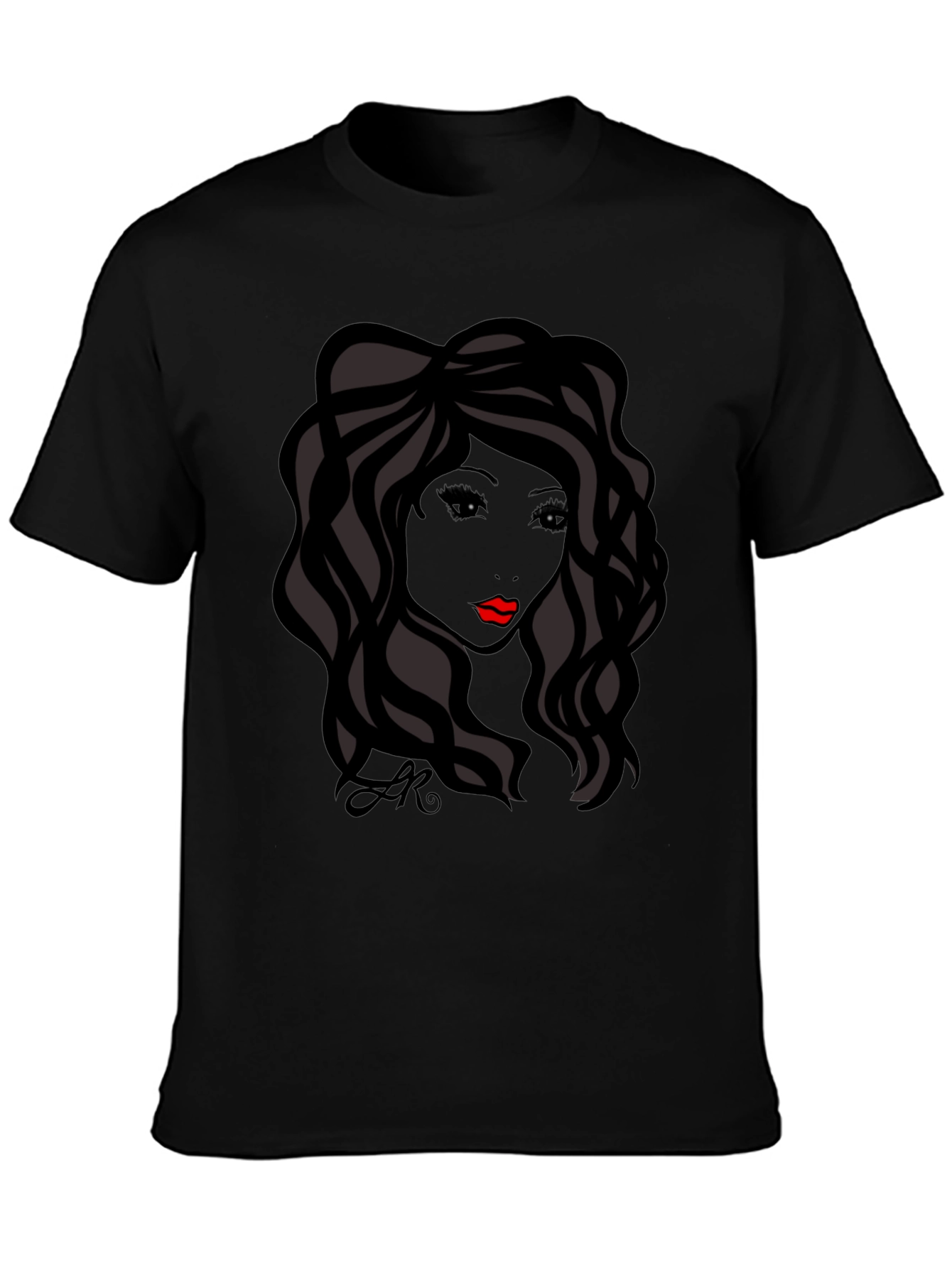 Silhouette Woman Graphic Tee - Stylish Black T-Shirt
