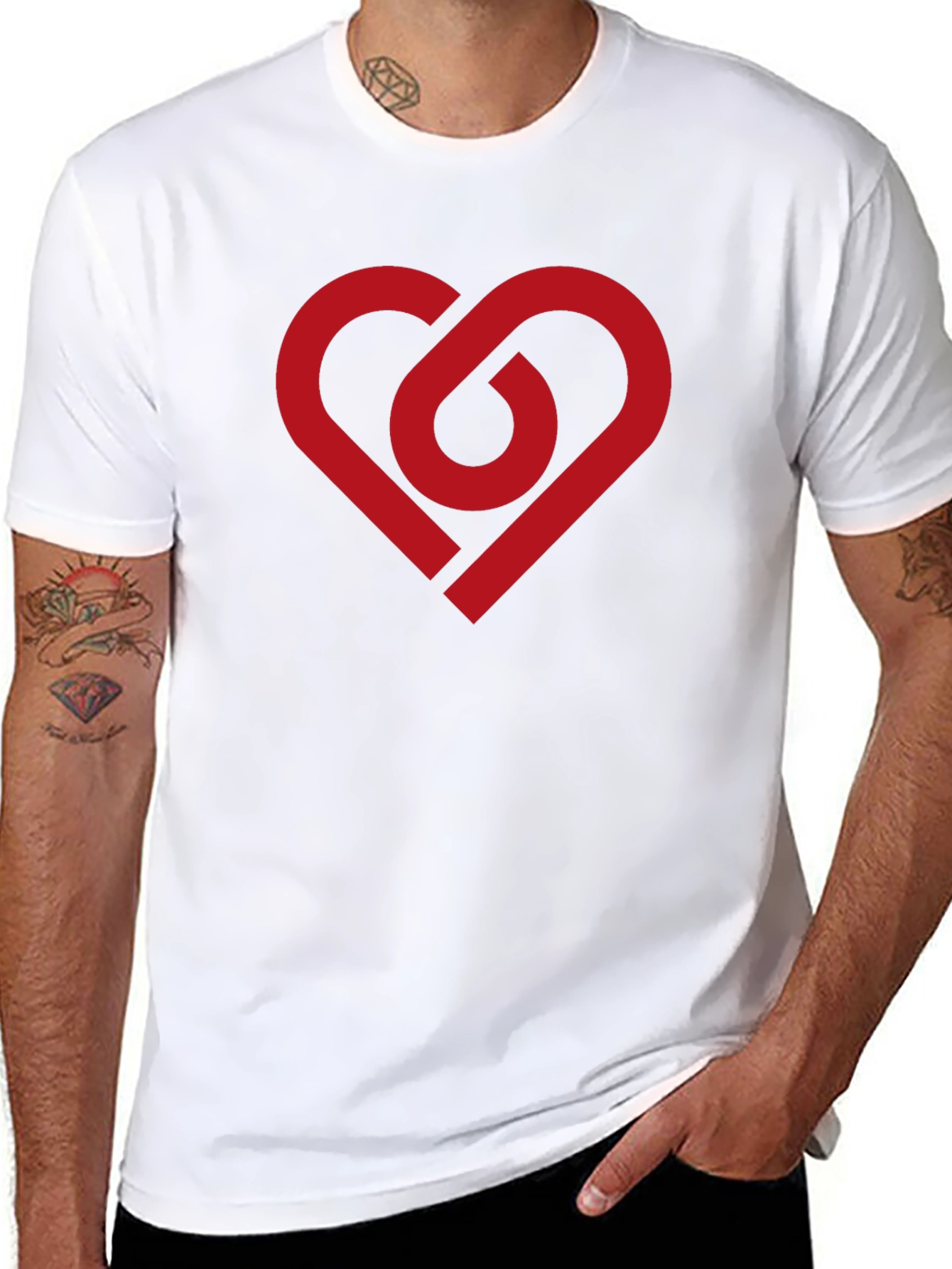 Heart Knot Graphic Tee - Stylish & Modern