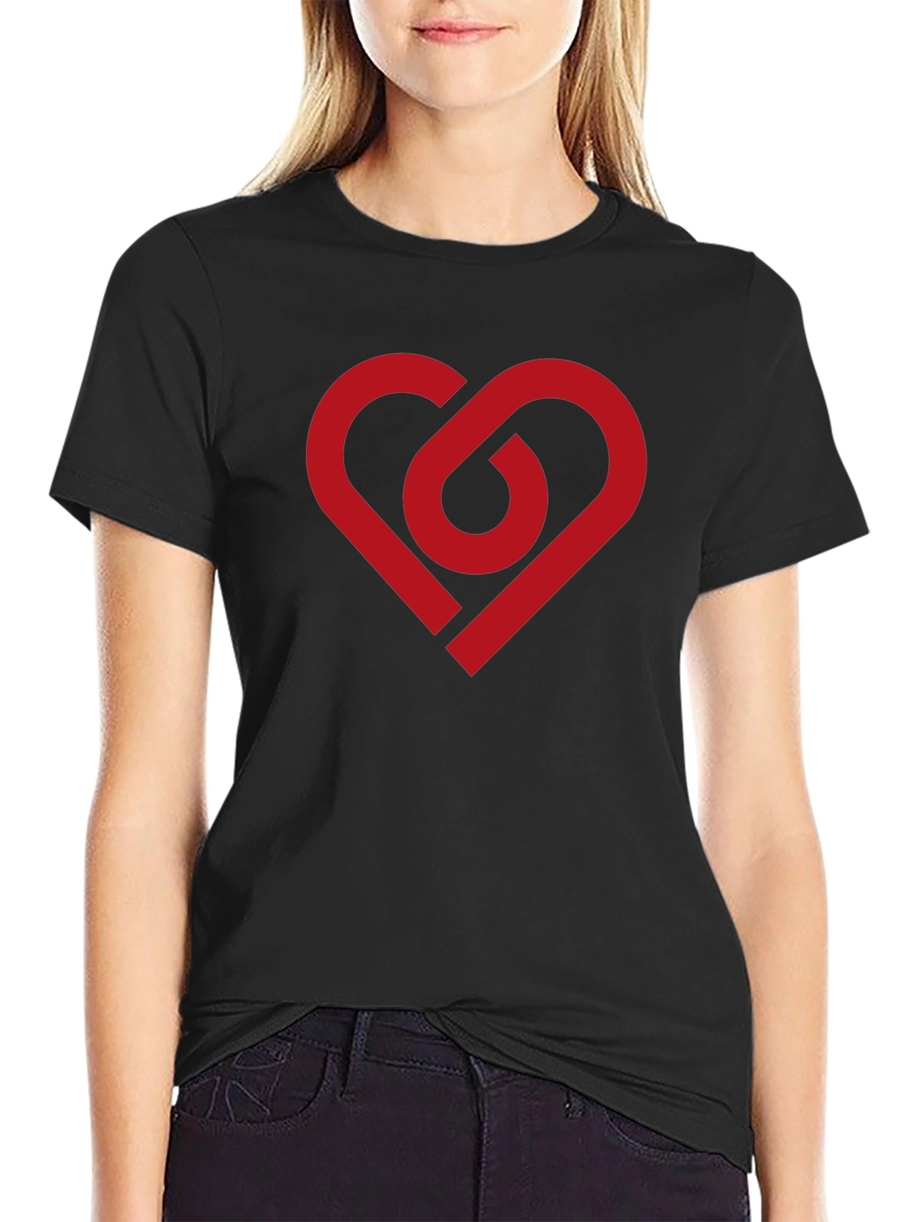 Heart Knot Graphic Tee - Stylish & Modern