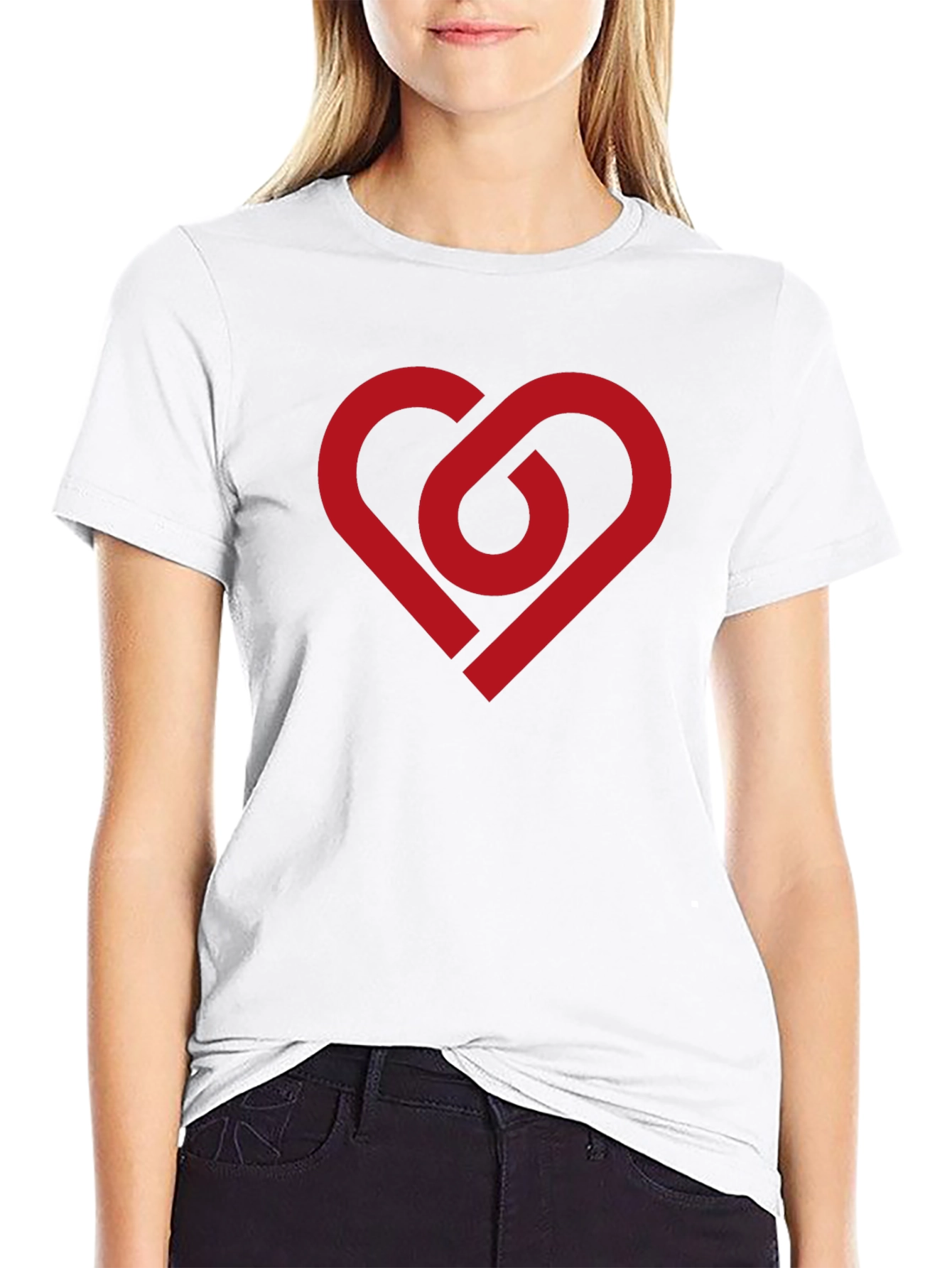 Heart Knot Graphic Tee - Stylish & Modern