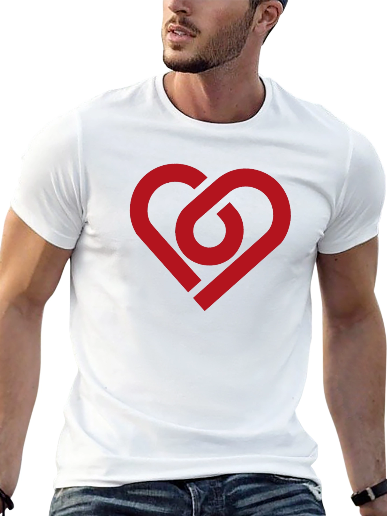 Heart Knot Graphic Tee - Stylish & Modern