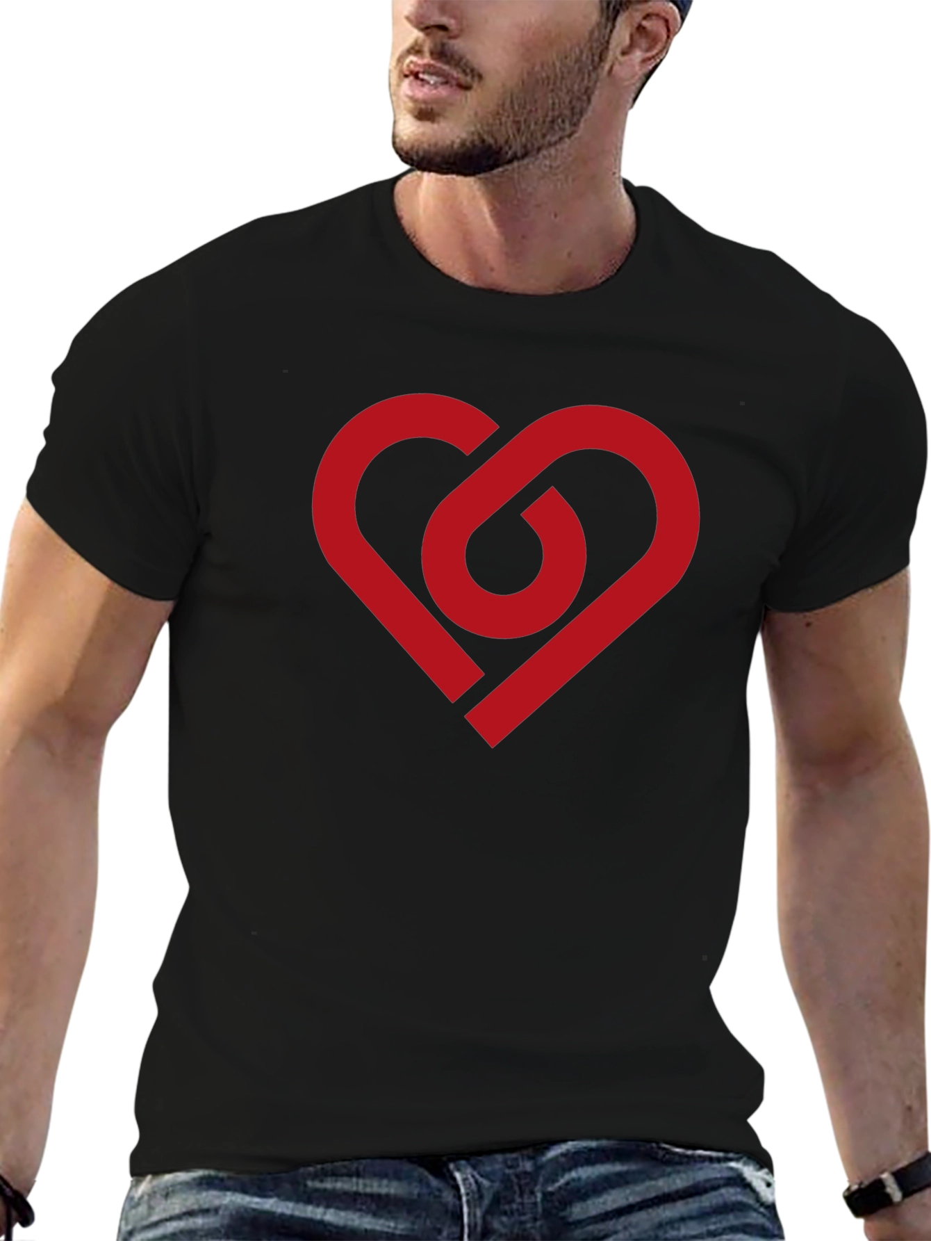 Heart Knot Graphic Tee - Stylish & Modern