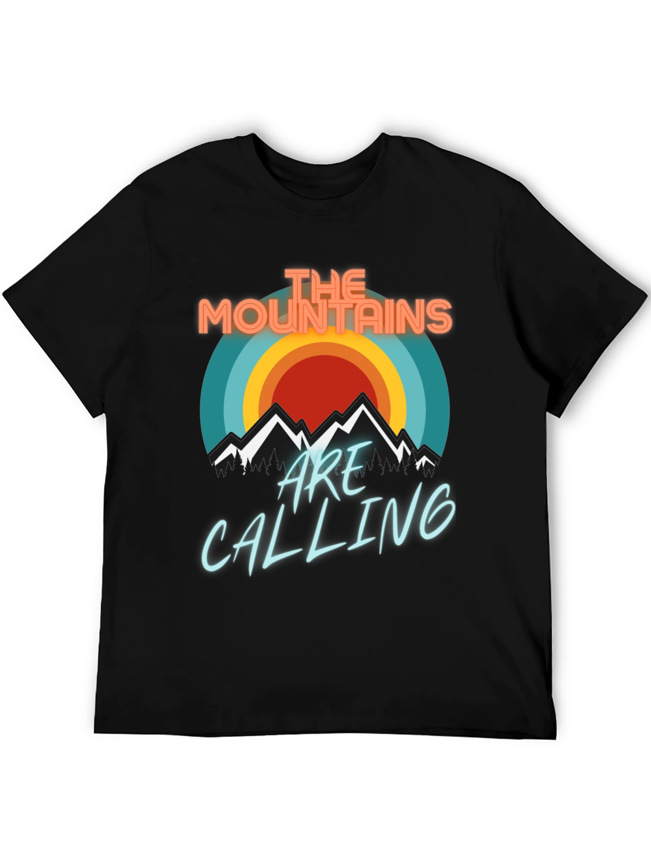 Mountains Are Calling T-Shirt - Retro Design