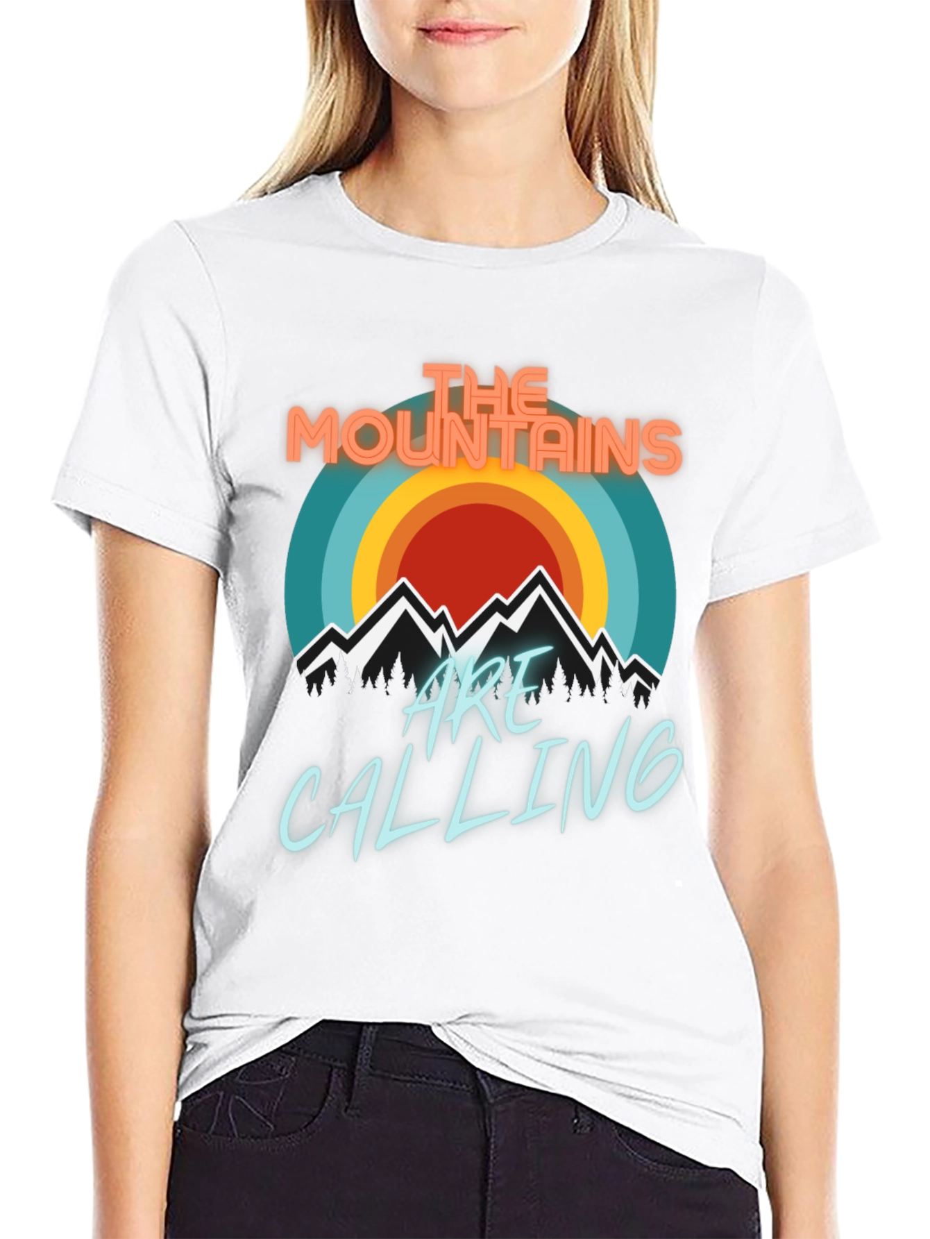Mountains Are Calling T-Shirt - Retro Design