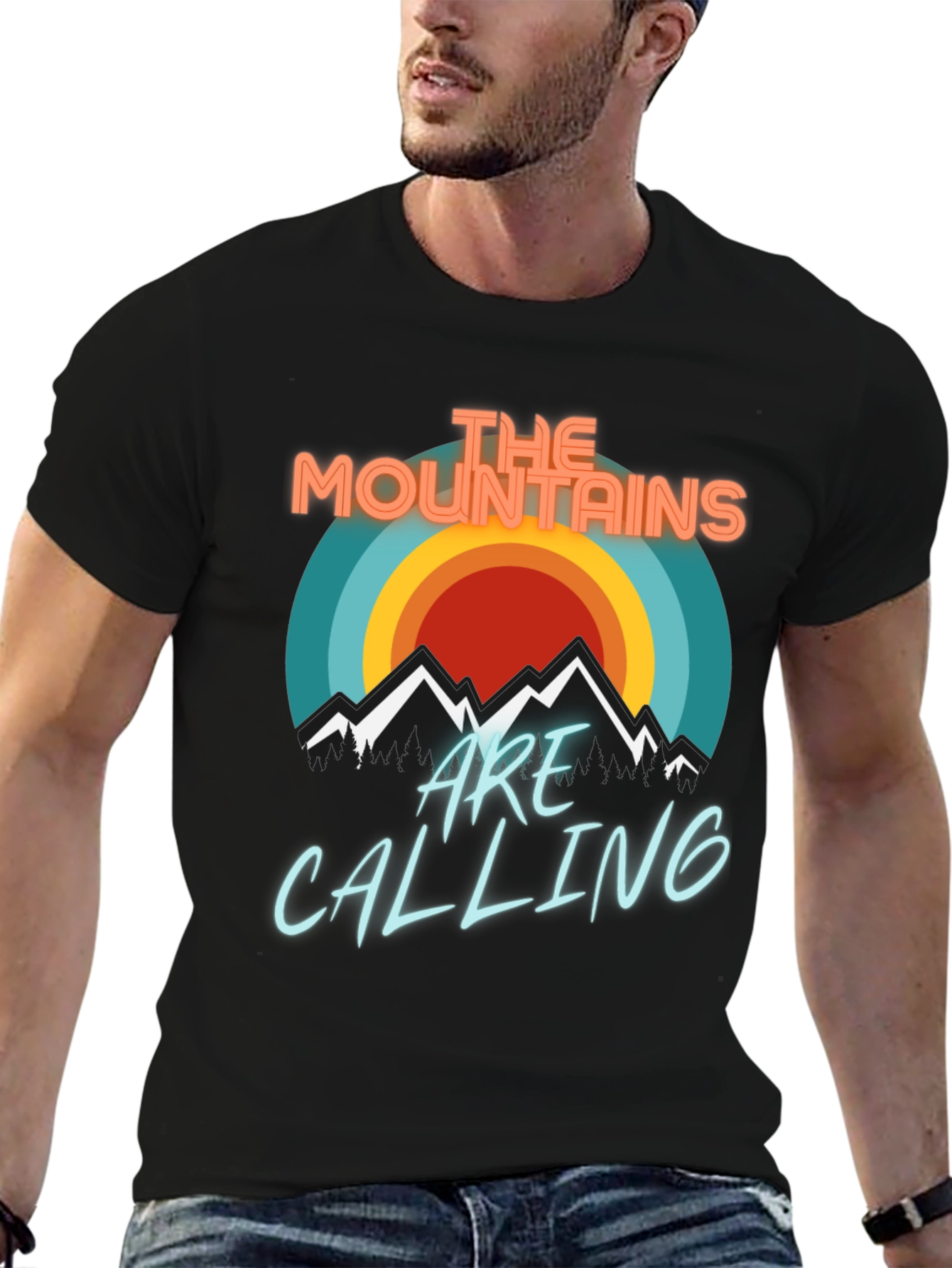 Mountains Are Calling T-Shirt - Retro Design