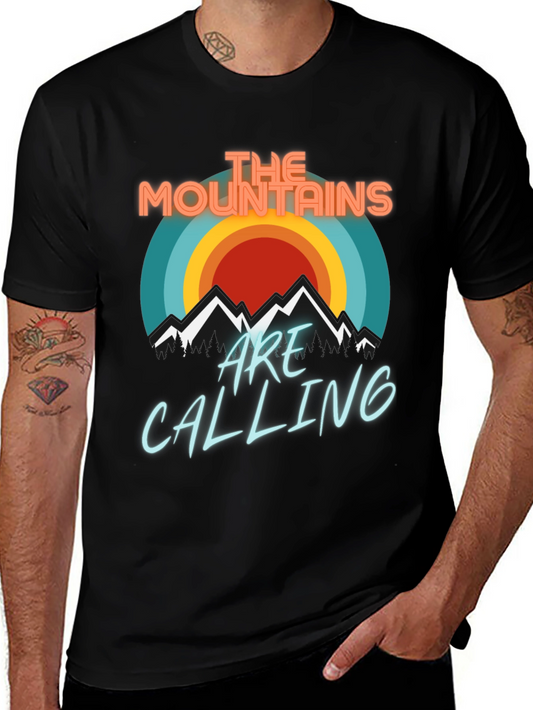 Mountains Are Calling T-Shirt - Retro Design