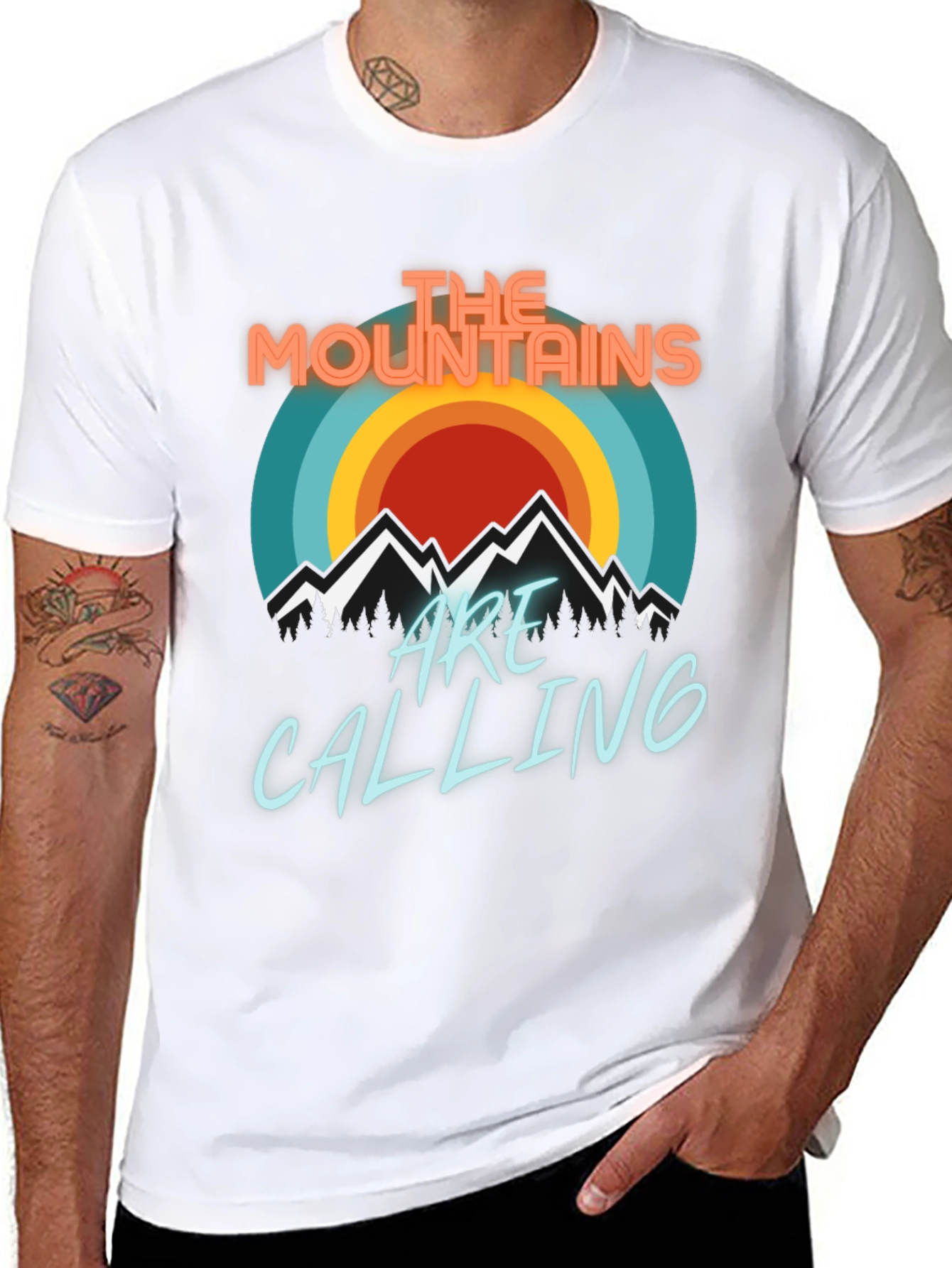 Mountains Are Calling T-Shirt - Retro Design