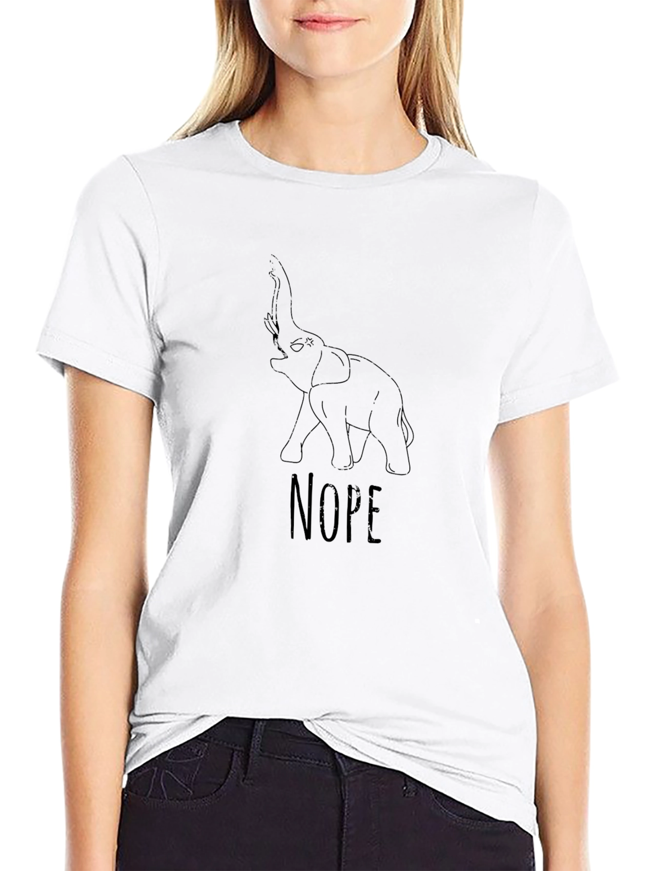 Elephant Nope Graphic T-Shirt