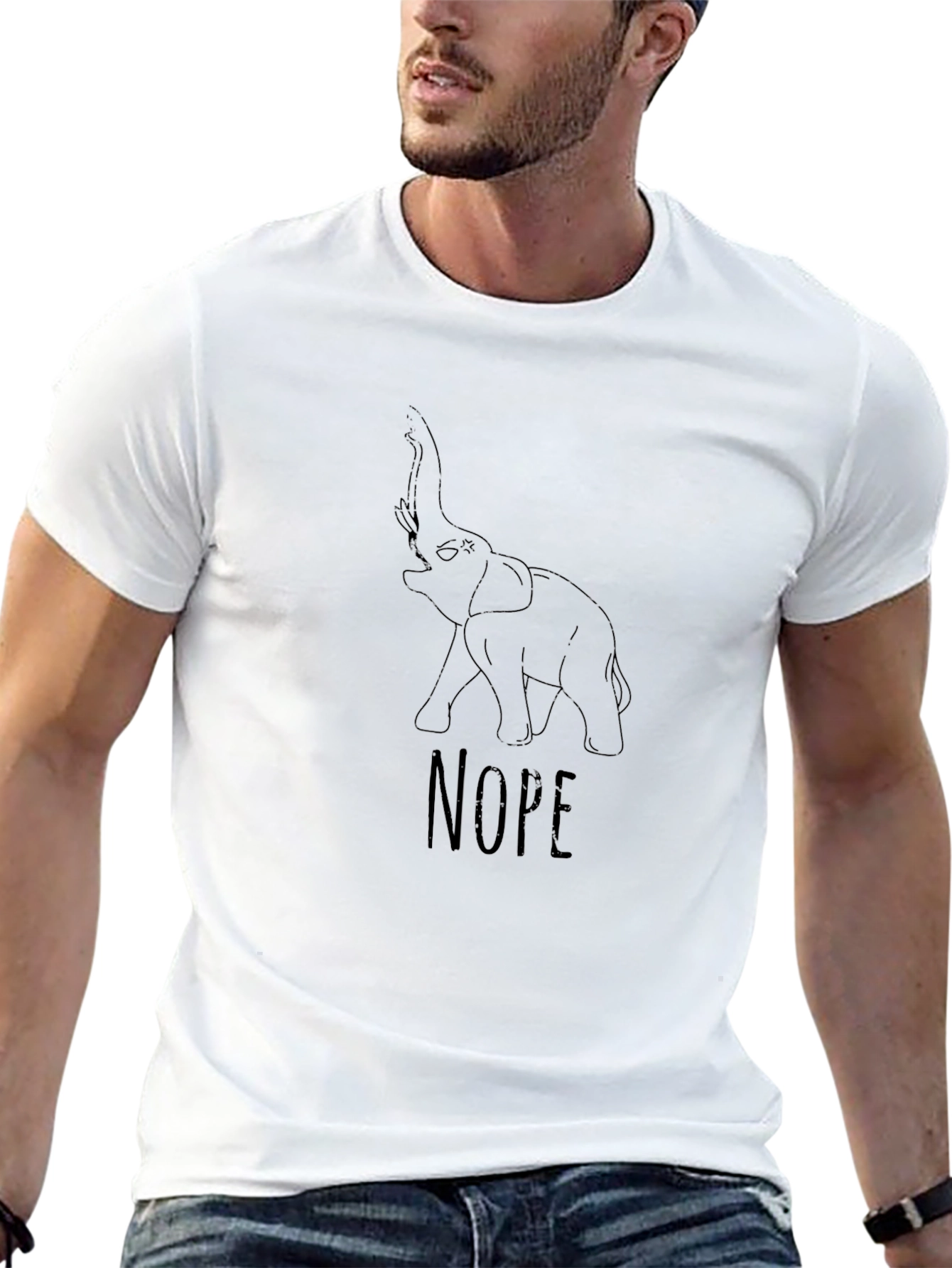 Elephant Nope Graphic T-Shirt