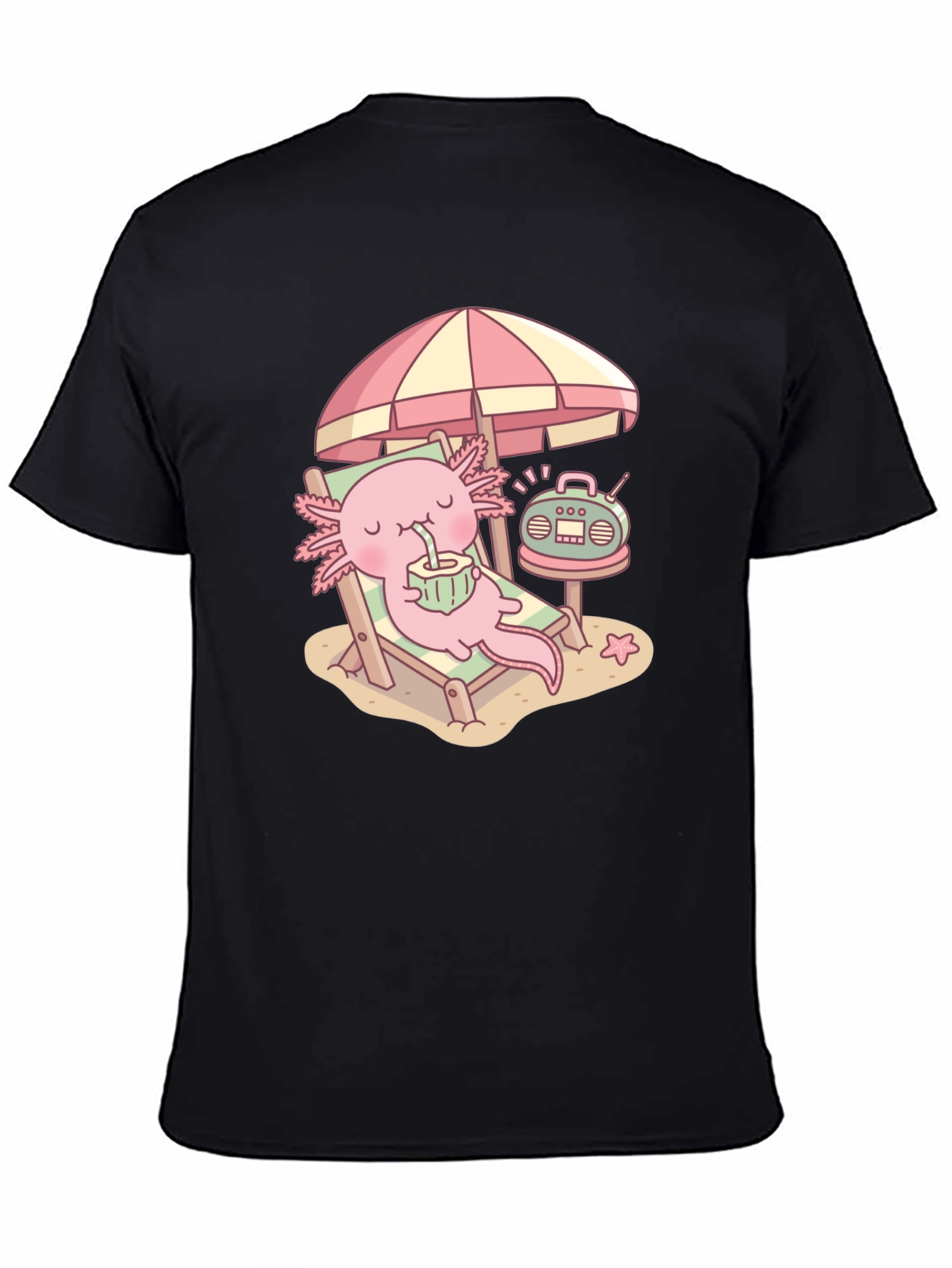 Axolotl Beach Day T-Shirt - Cute & Comfy