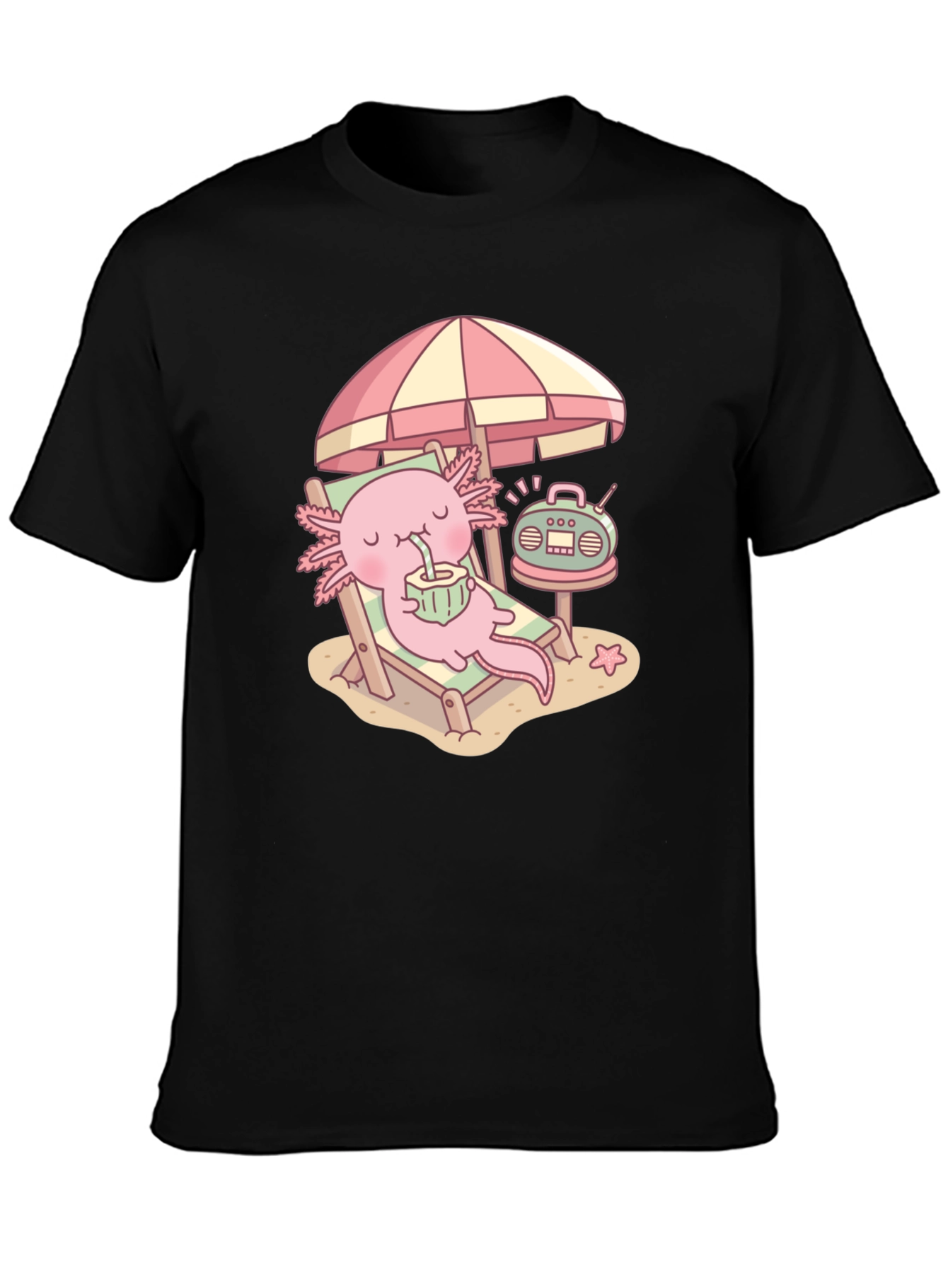 Axolotl Beach Day T-Shirt - Cute & Comfy