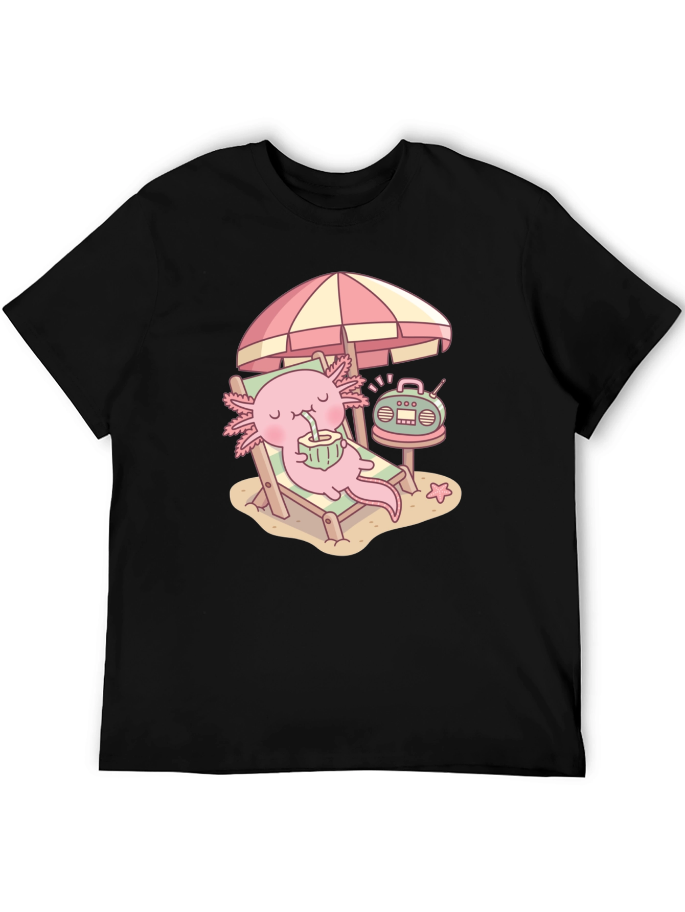 Axolotl Beach Day T-Shirt - Cute & Comfy