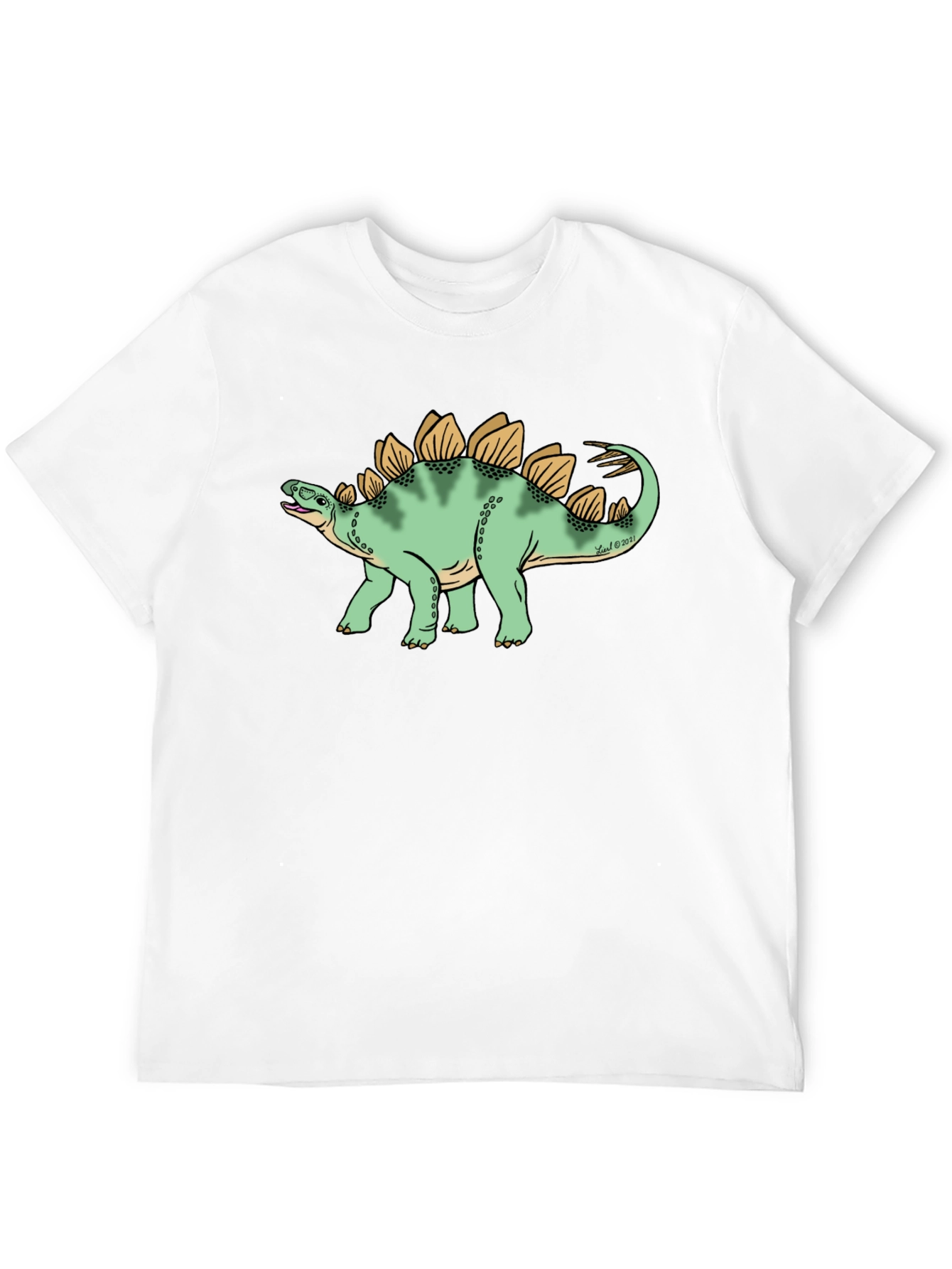 Dinosaur Graphic Tee - Black Cotton T-Shirt