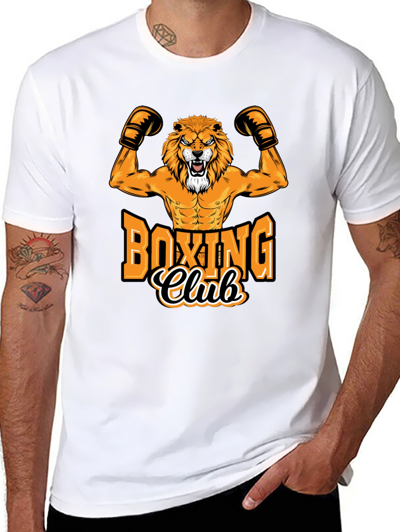 Boxing Club Lion Graphic Tee - Black