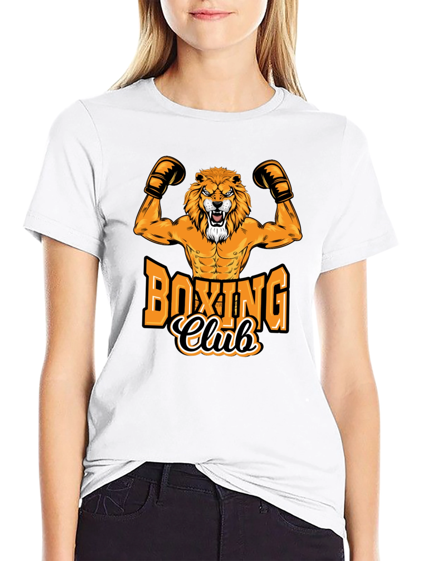 Boxing Club Lion Graphic Tee - Black