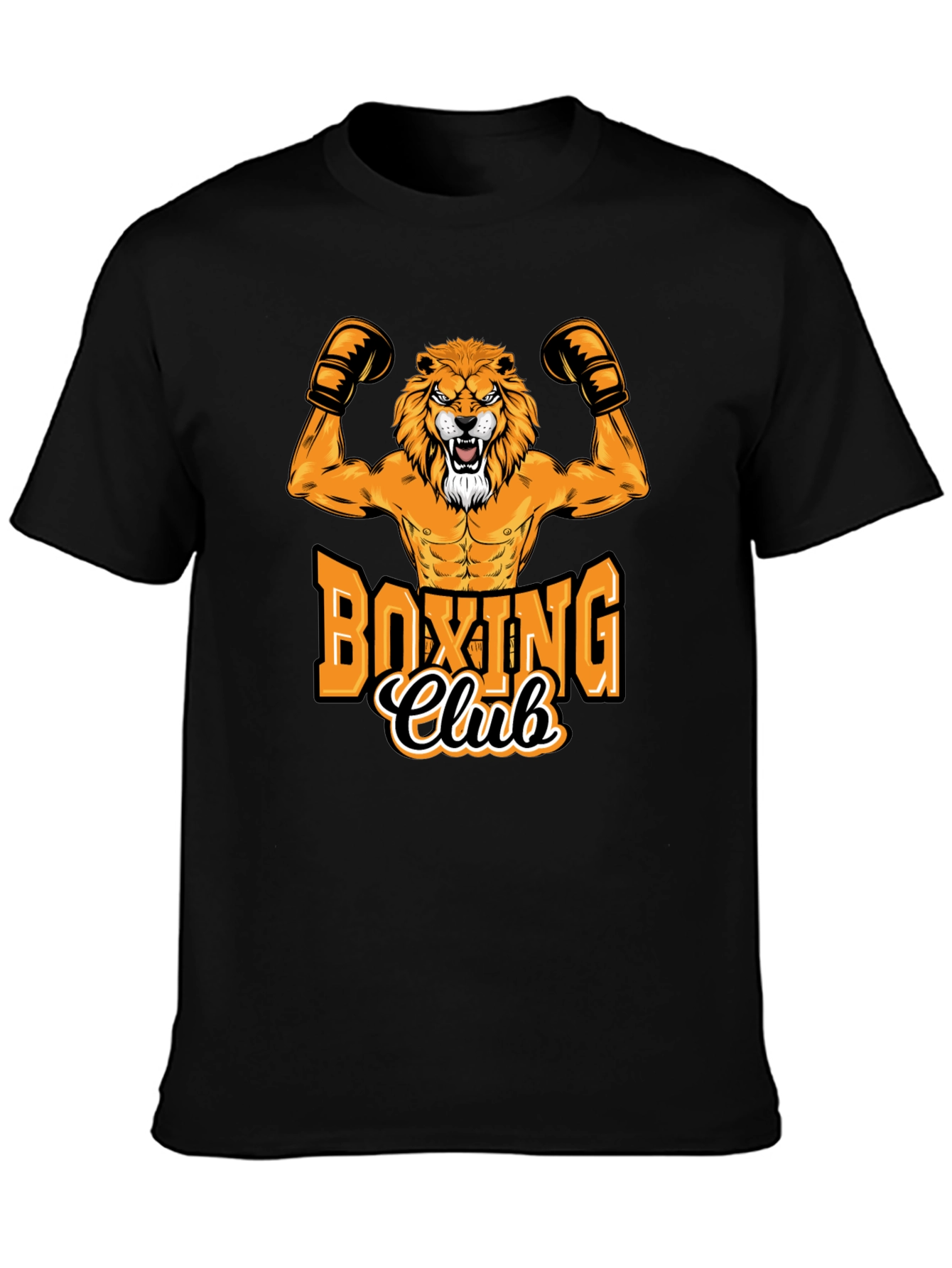 Boxing Club Lion Graphic Tee - Black