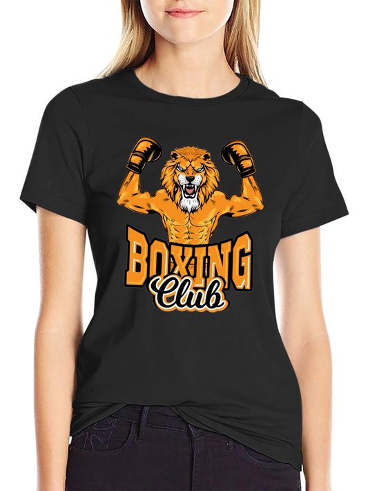 Boxing Club Lion Graphic Tee - Black