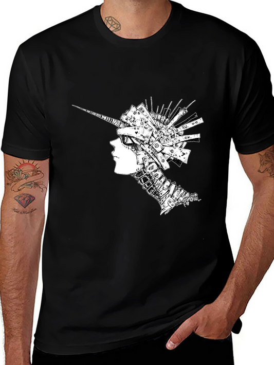 Unicorn Headdress Graphic Tee - Bold Statement Shirt