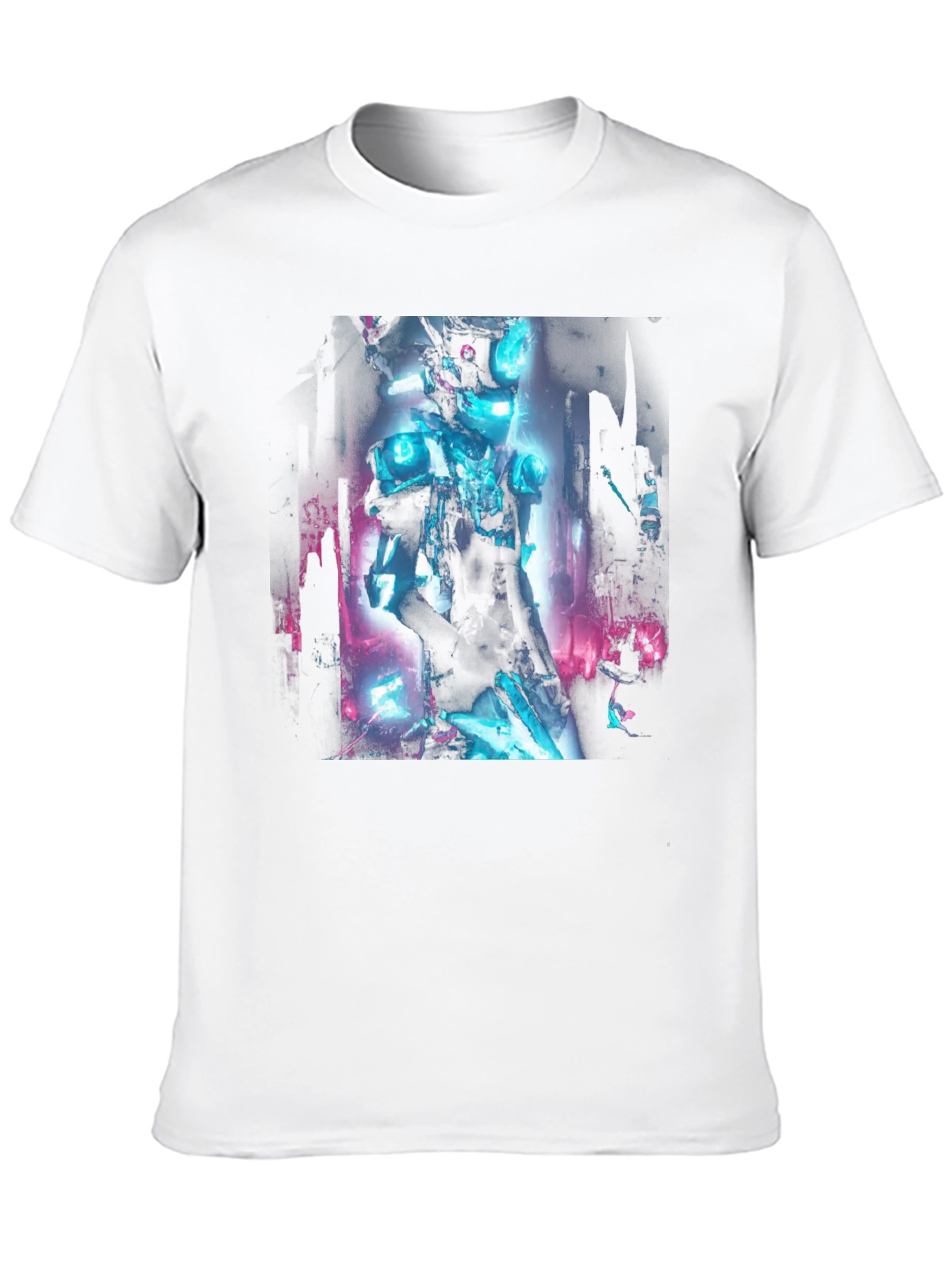 Cyberpunk Robot Graphic Black T-Shirt