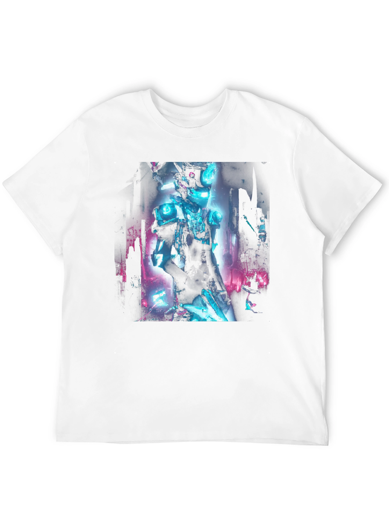 Cyberpunk Robot Graphic Black T-Shirt