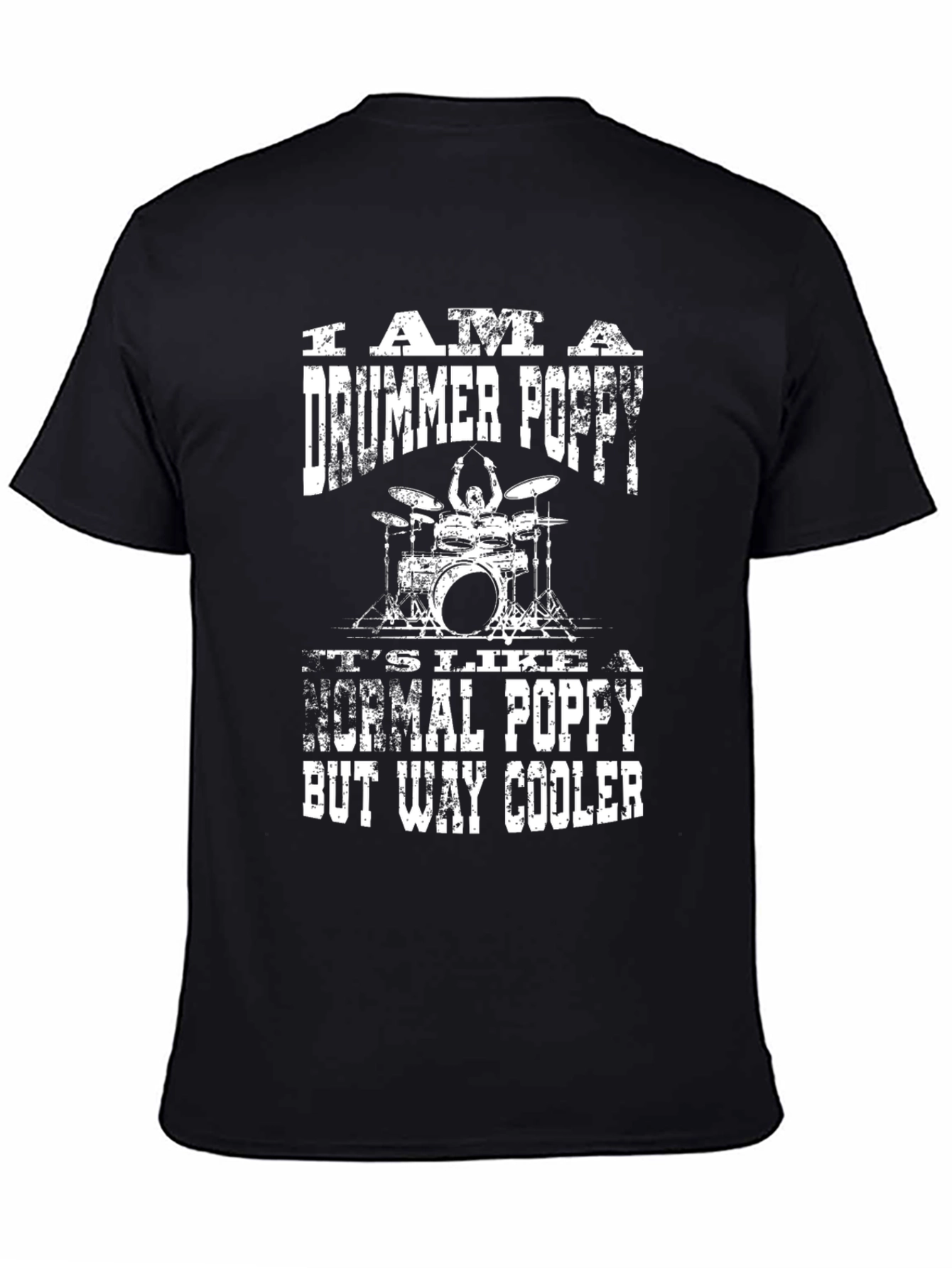 Drummer Poppy T-Shirt - Cool Grandpa Gift