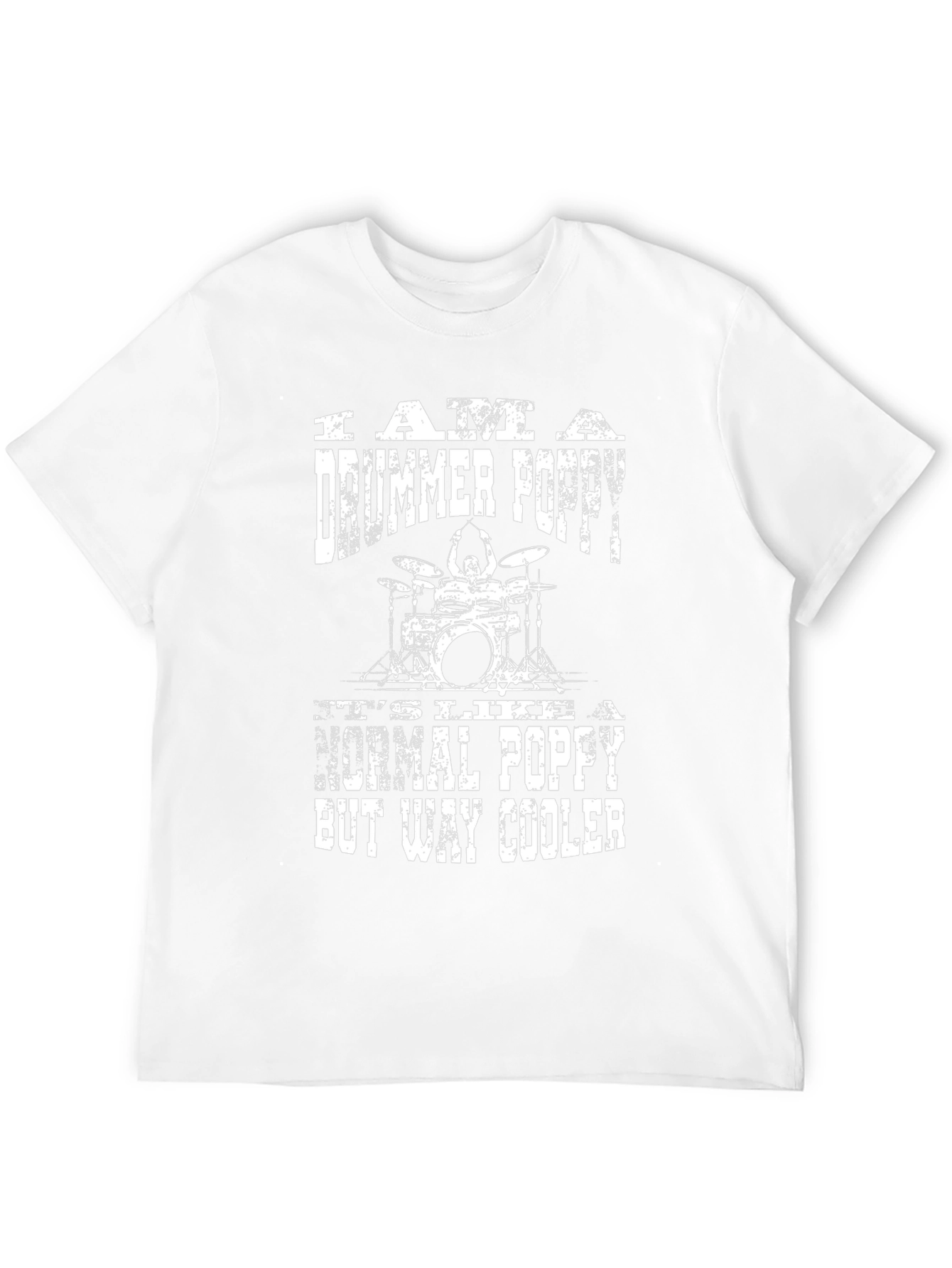 Drummer Poppy T-Shirt - Cool Grandpa Gift