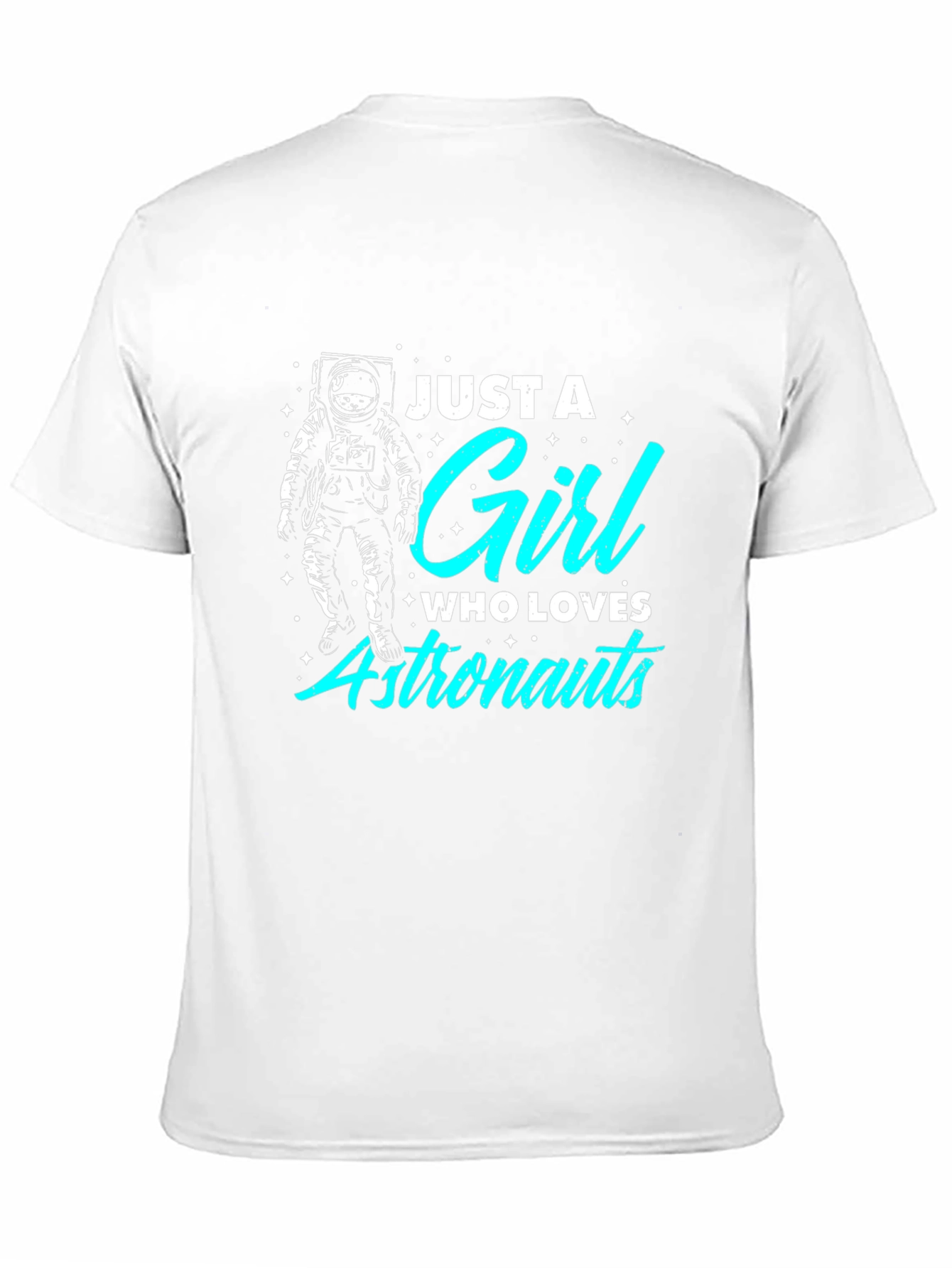 Just A Girl Who Loves Astronauts Black T-Shirt