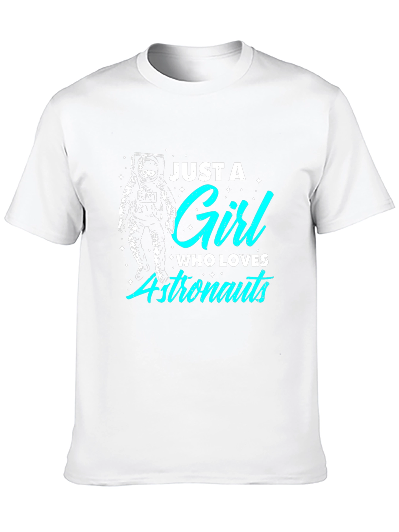 Just A Girl Who Loves Astronauts Black T-Shirt