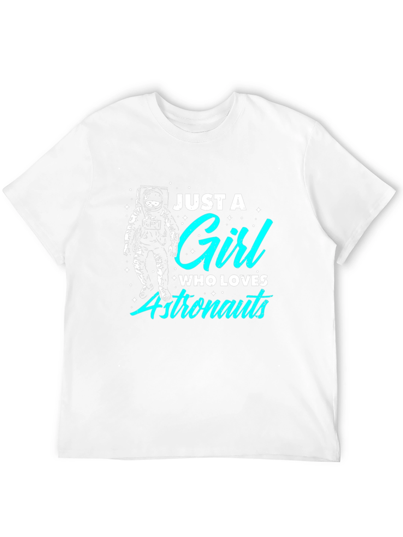 Just A Girl Who Loves Astronauts Black T-Shirt