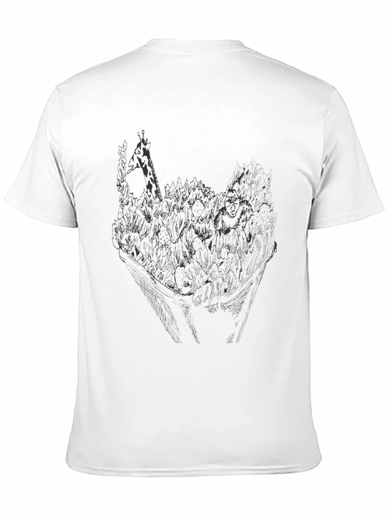 Mens Black Graphic Print Crew Neck T-Shirt