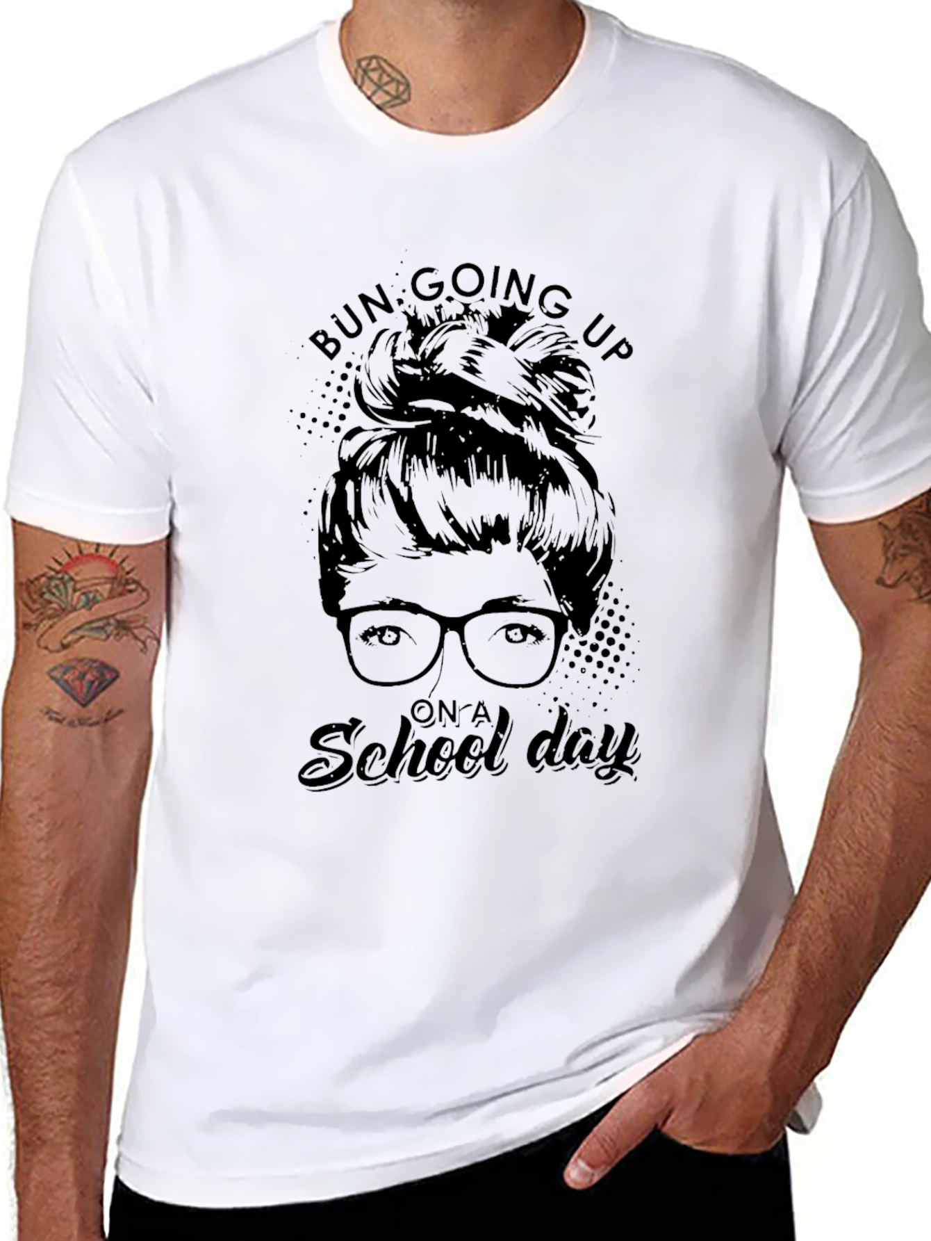 Bun Going Up On A School Day Black T-Shirt