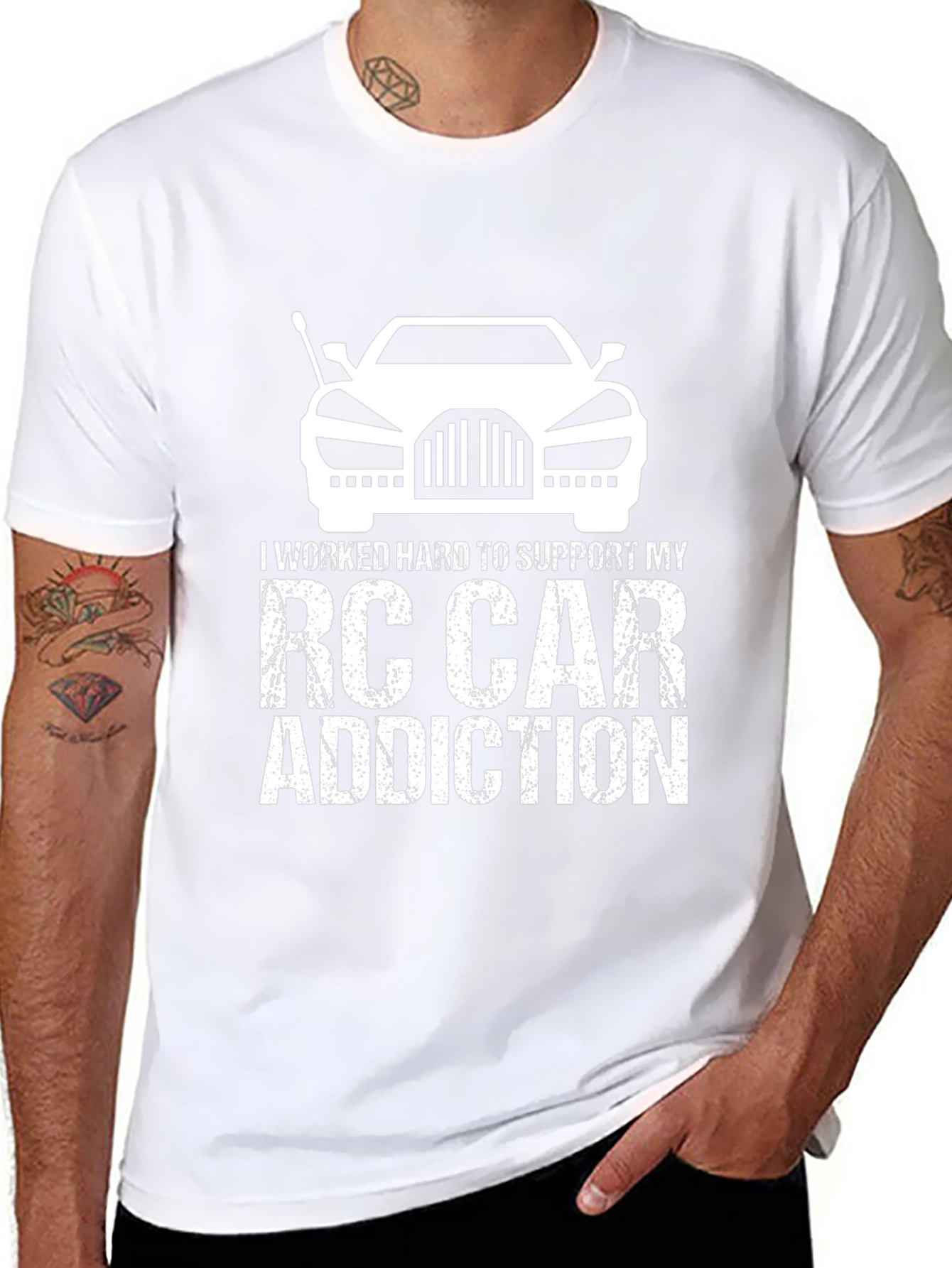 RC Car Addiction T-Shirt - Black Humorous Design