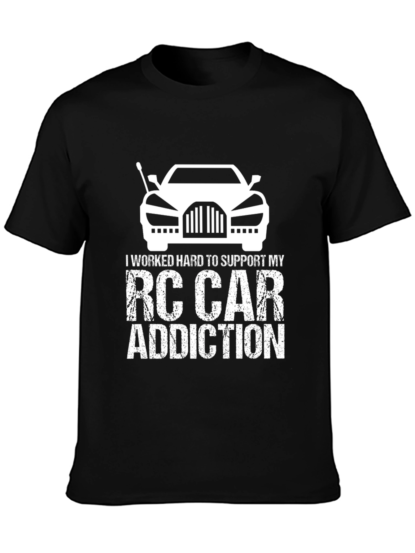RC Car Addiction T-Shirt - Black Humorous Design