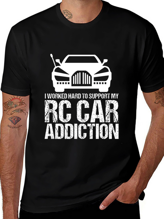 RC Car Addiction T-Shirt - Black Humorous Design