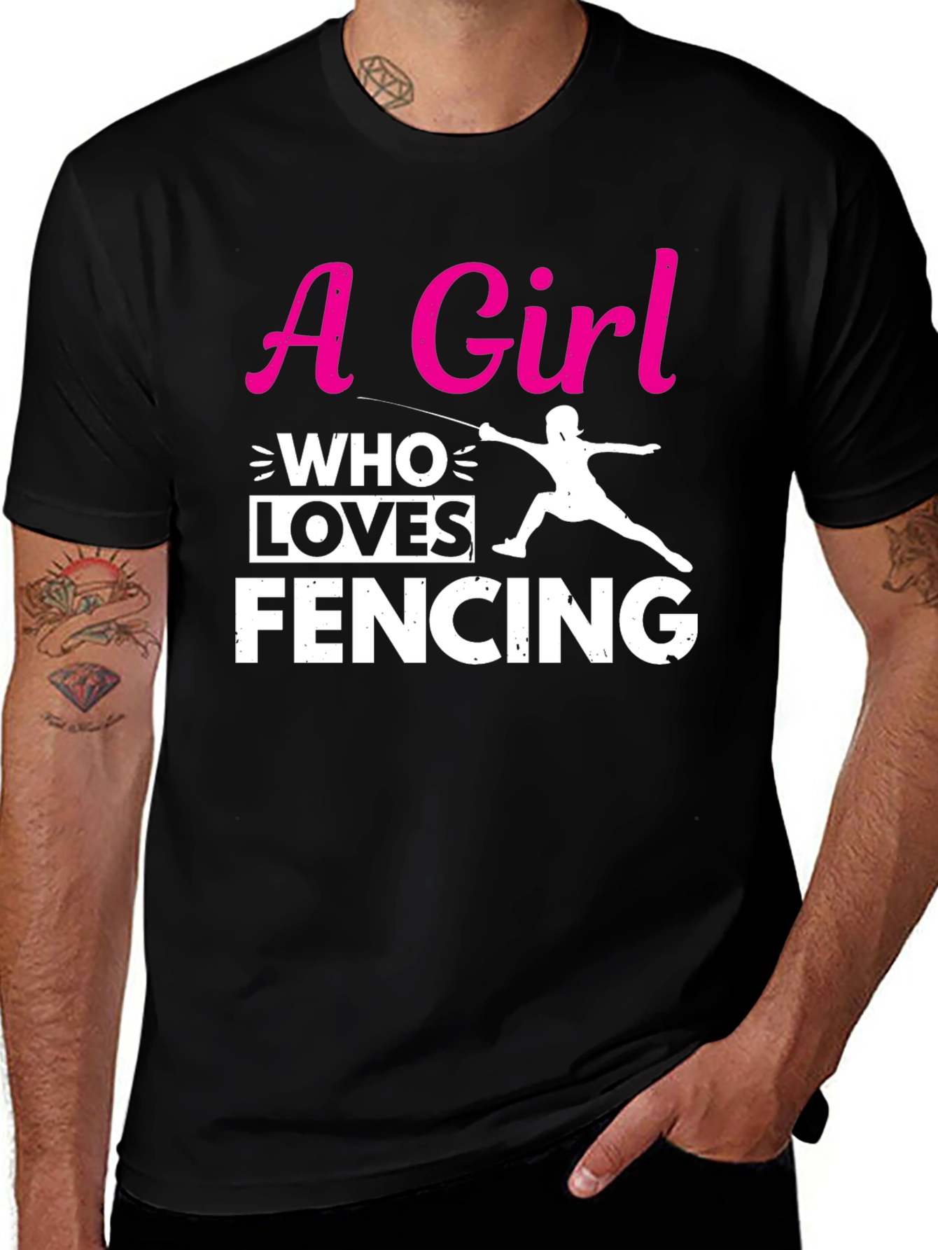 Girl Who Loves Fencing T-Shirt