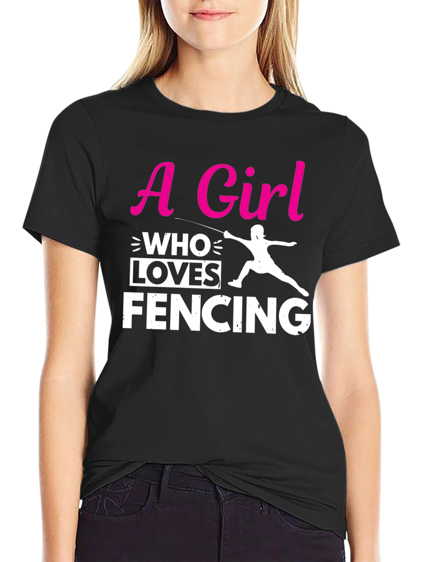 Girl Who Loves Fencing T-Shirt